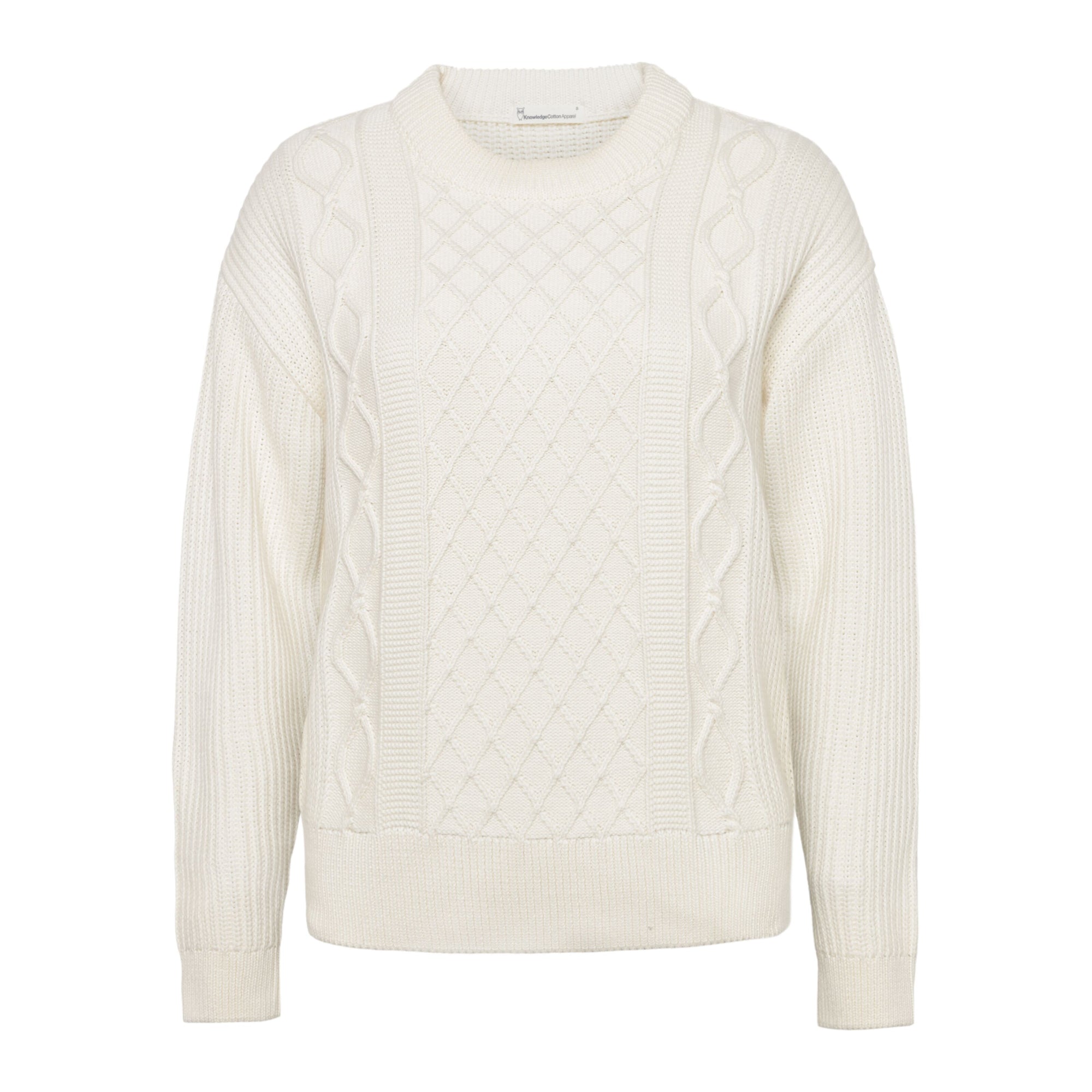 Strukturstrick Pullover mit Rundhals aus Bio-Baumwolle ROC/GOTS/Vegan