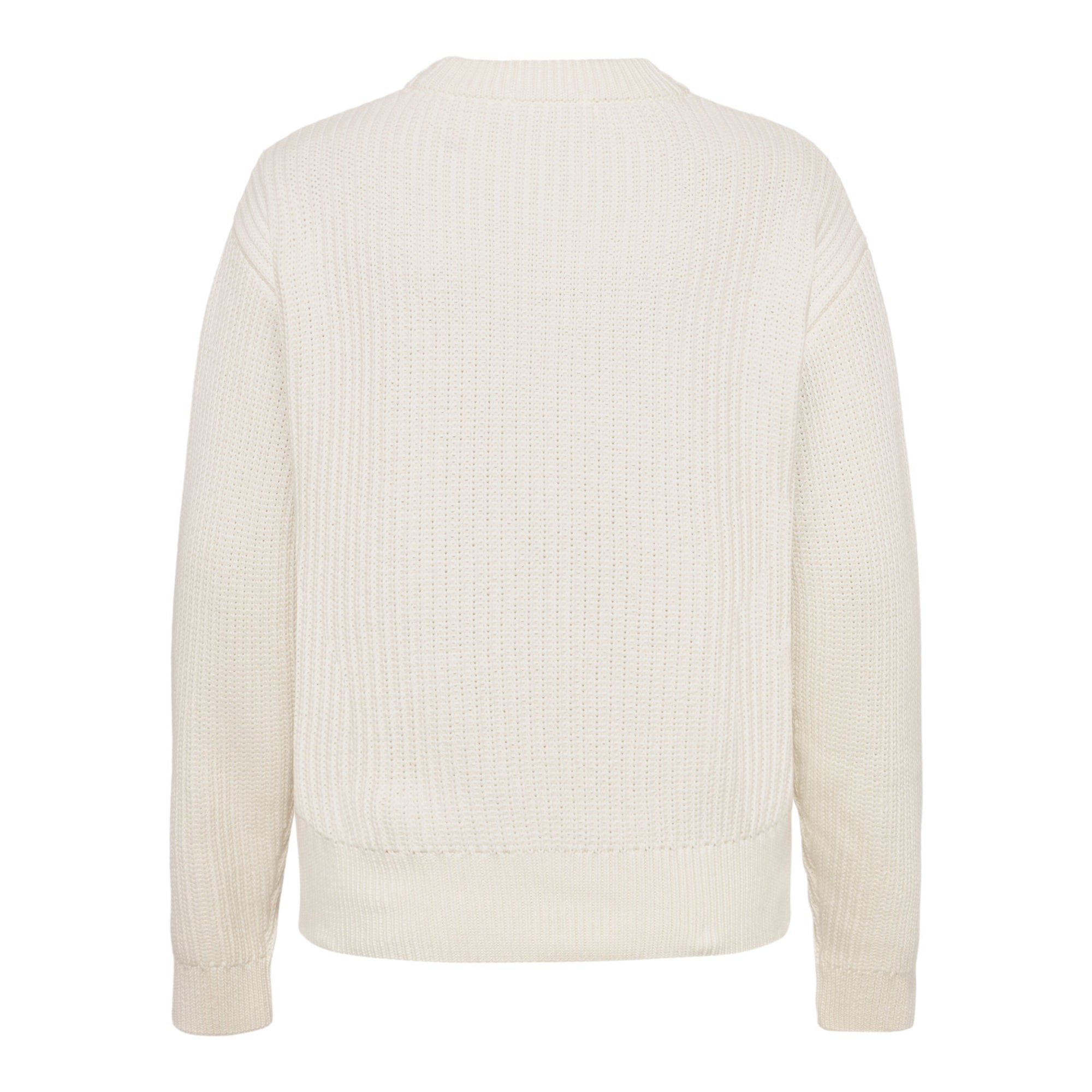 Strukturstrick Pullover mit Rundhals aus Bio-Baumwolle ROC/GOTS/Vegan