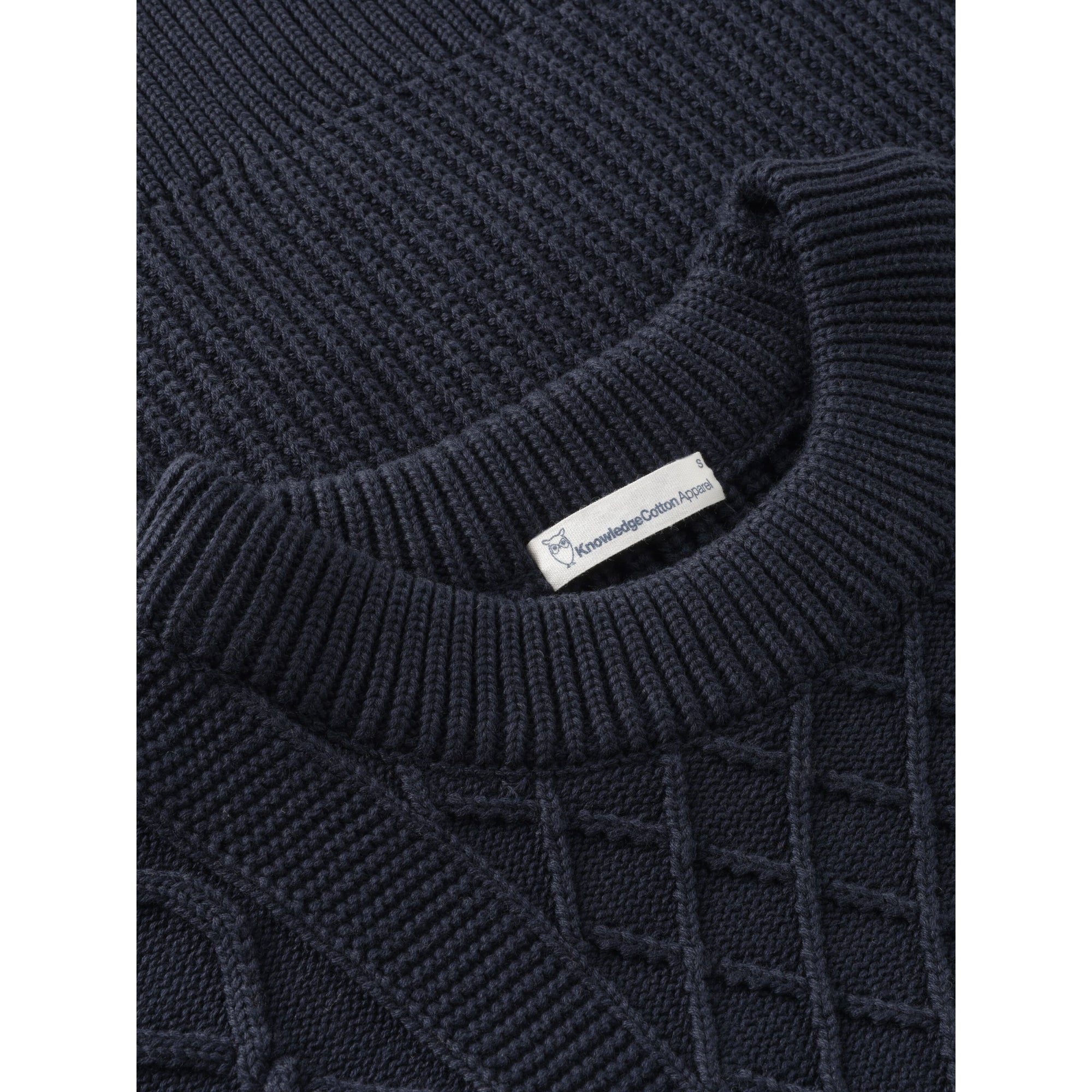 Strukturstrick Pullover mit Rundhals aus Bio-Baumwolle ROC/GOTS/Vegan