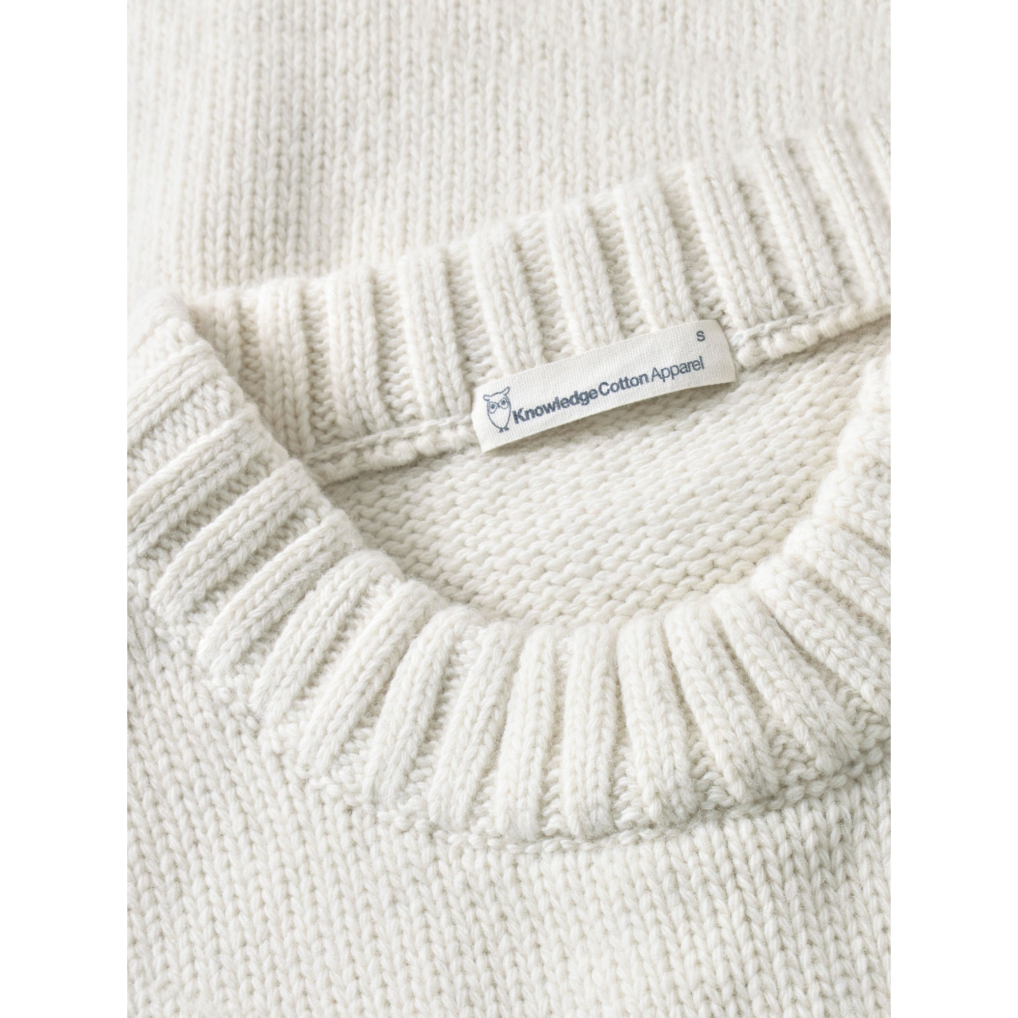 Rundhals-Pullover mit Strickmuster aus Lammwolle RWS