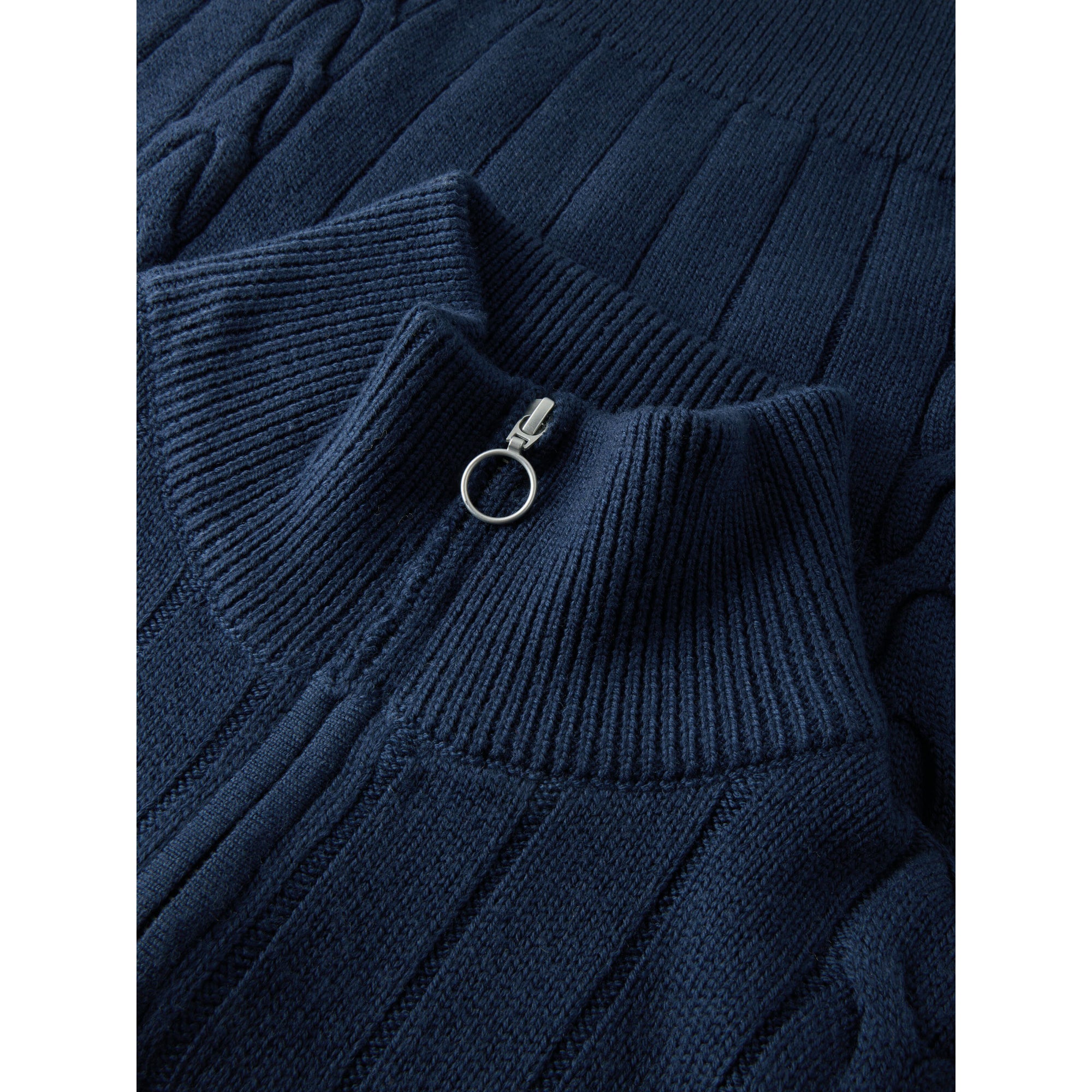 Halfzip Pullover mit hohem Kragen aus Merinowolle RWS