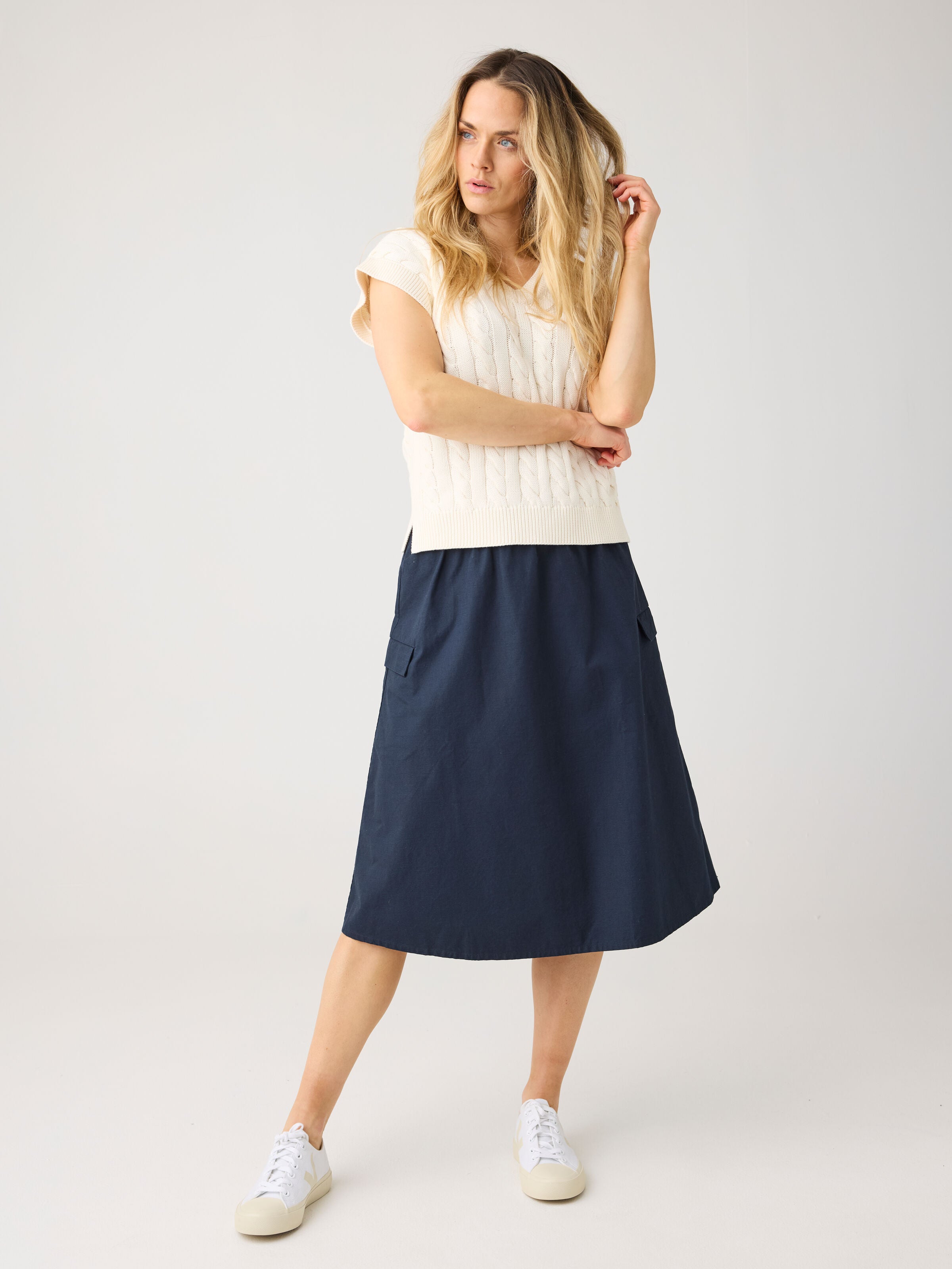 Strick-Pullunder CABLE aus Bio-Baumwolle