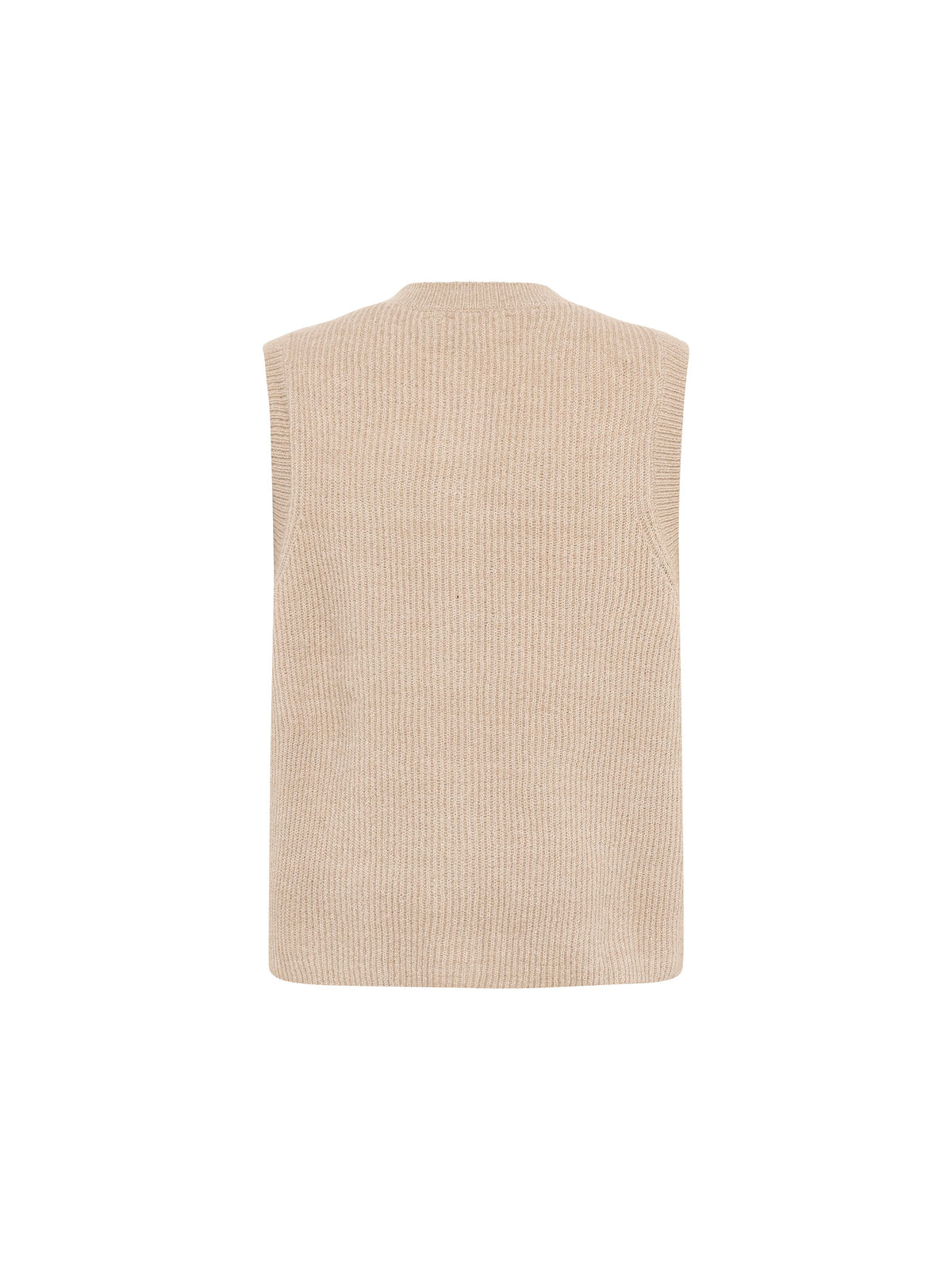 Soufflé Strick-Weste mit Rundhalsausschnitt - Relaxed Fit - aus recyceltem Polyester