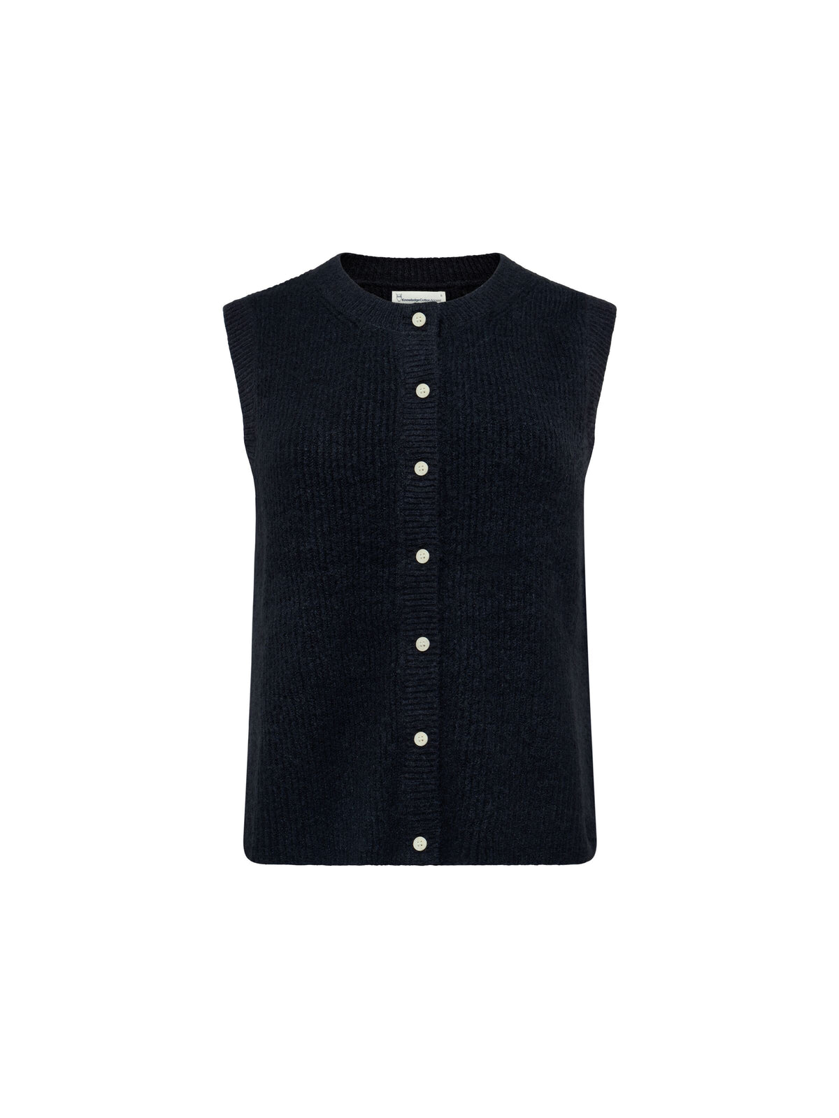 Soufflé Strick-Weste mit Rundhalsausschnitt - Relaxed Fit - aus recyceltem Polyester