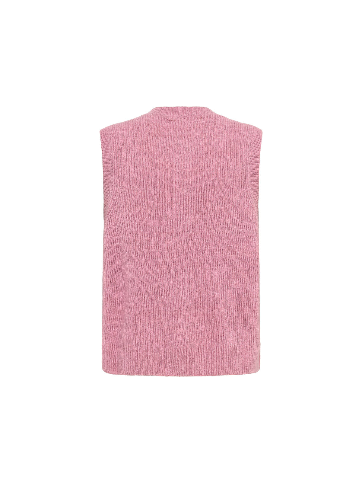 Soufflé Strick-Weste mit Rundhalsausschnitt - Relaxed Fit - aus recyceltem Polyester