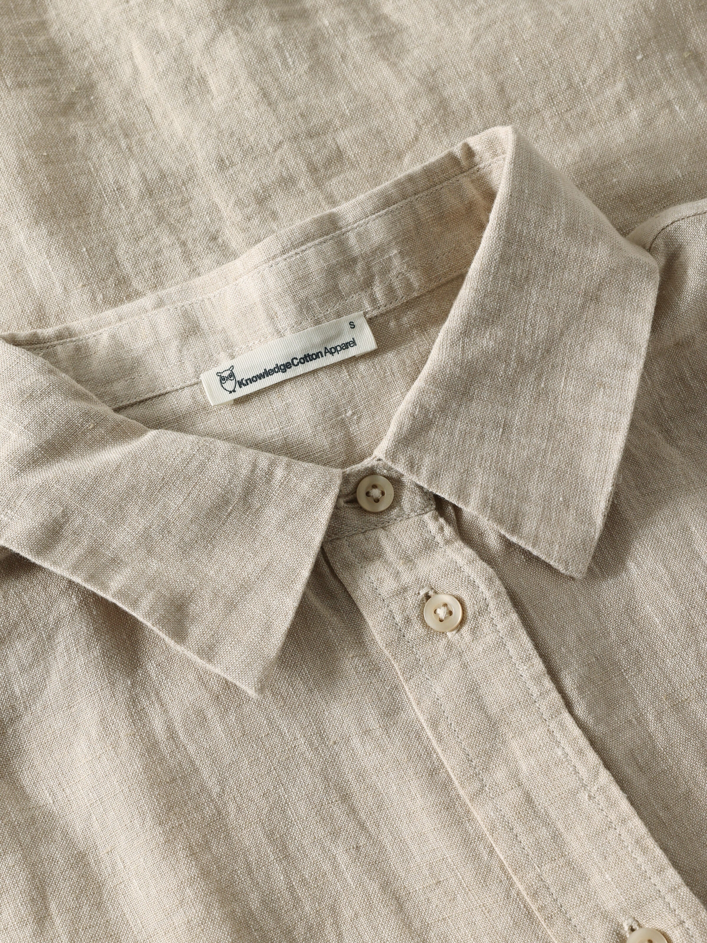 Lockeres Leinenhemd mit langen Ärmeln - Bio-Leinen GOTS/Vegan