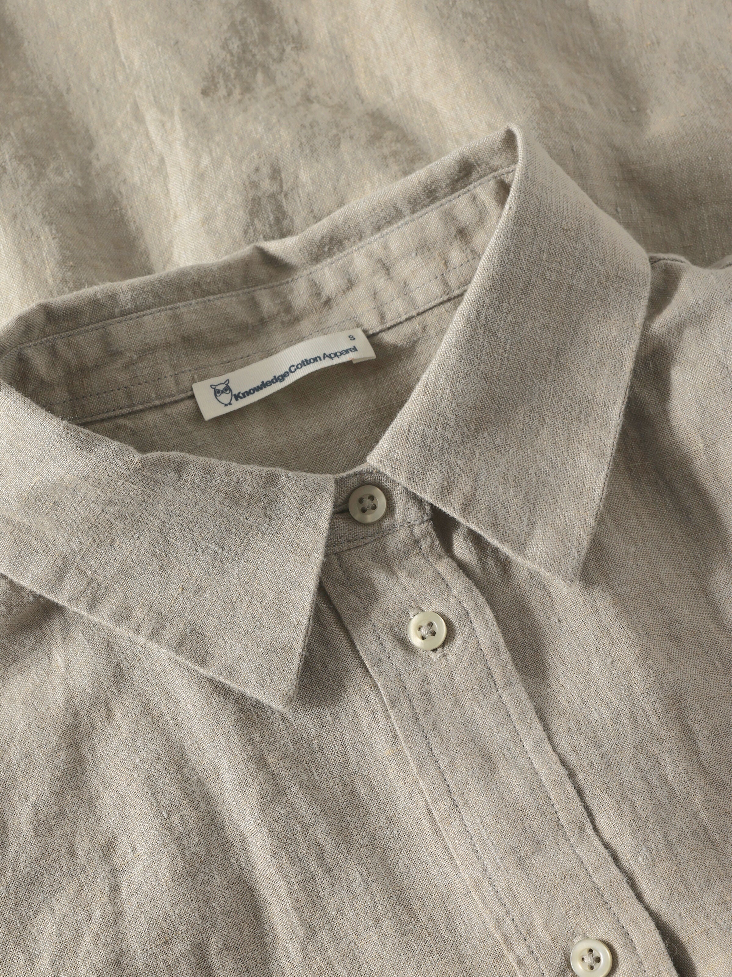 Lockeres Leinenhemd mit langen Ärmeln - Bio-Leinen GOTS/Vegan