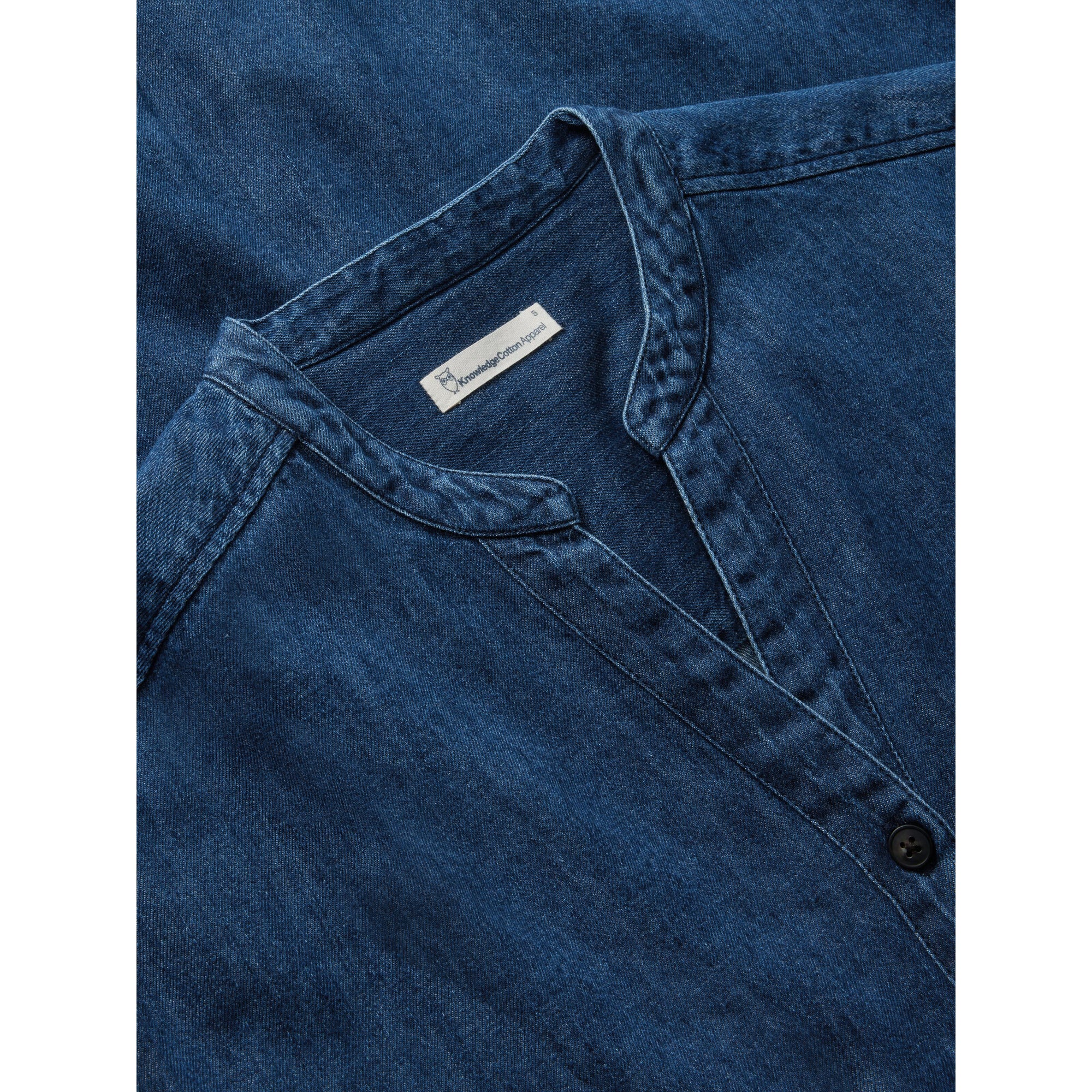 Langes Denim Blusenhemd aus Bio-Baumwolle ROC/GOTS/Vegan