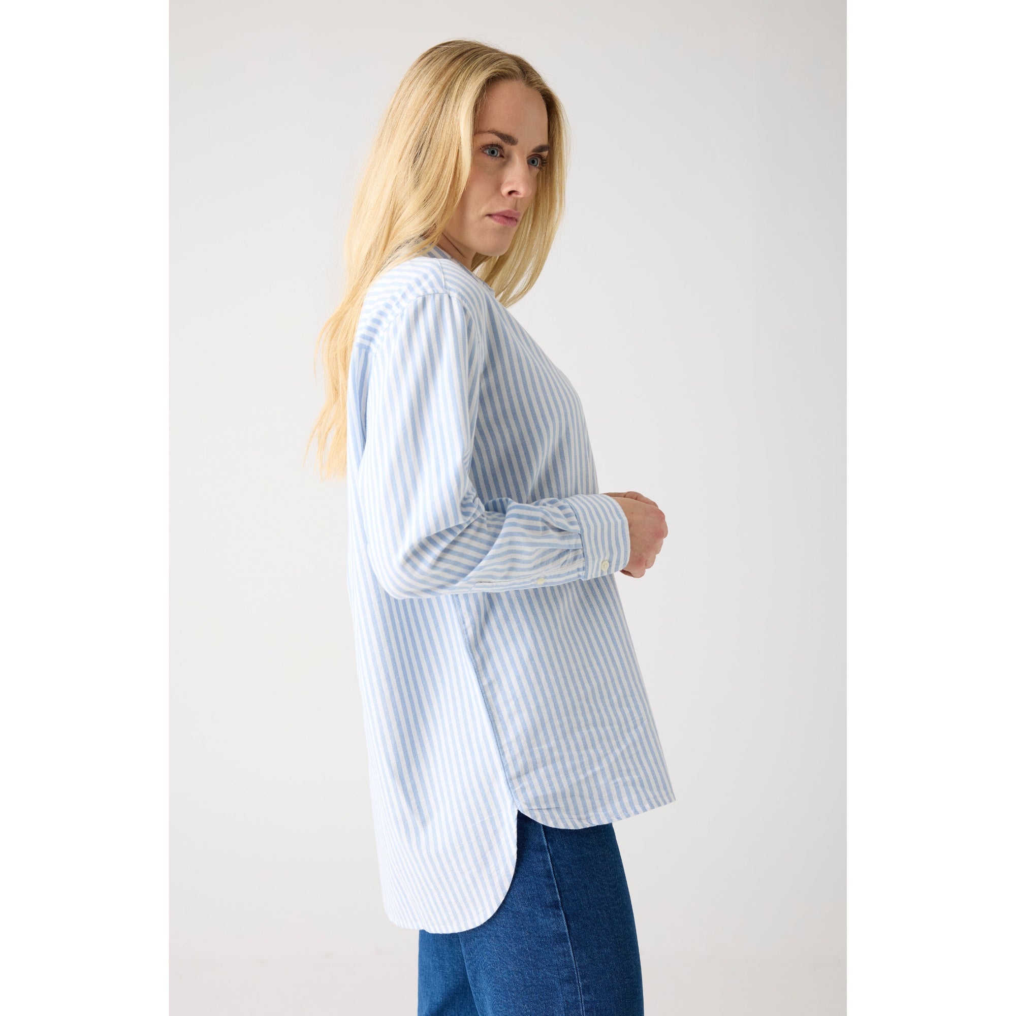 Oxford Blusenhemd aus Bio-Baumwolle ROC/GOTS/Vegan