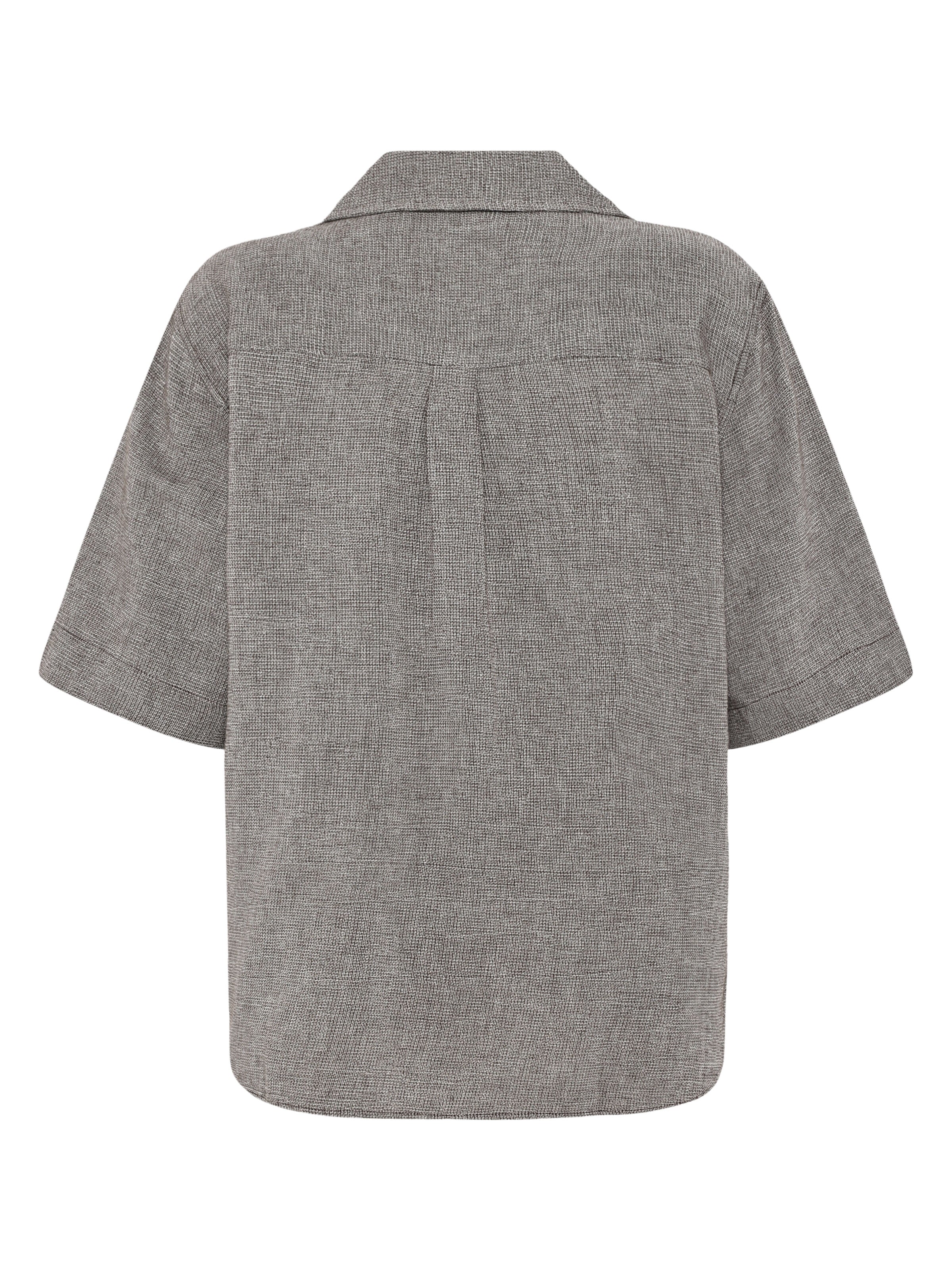 Lockere kurzarm Bluse mit Struktur aus Bio-Baumwolle