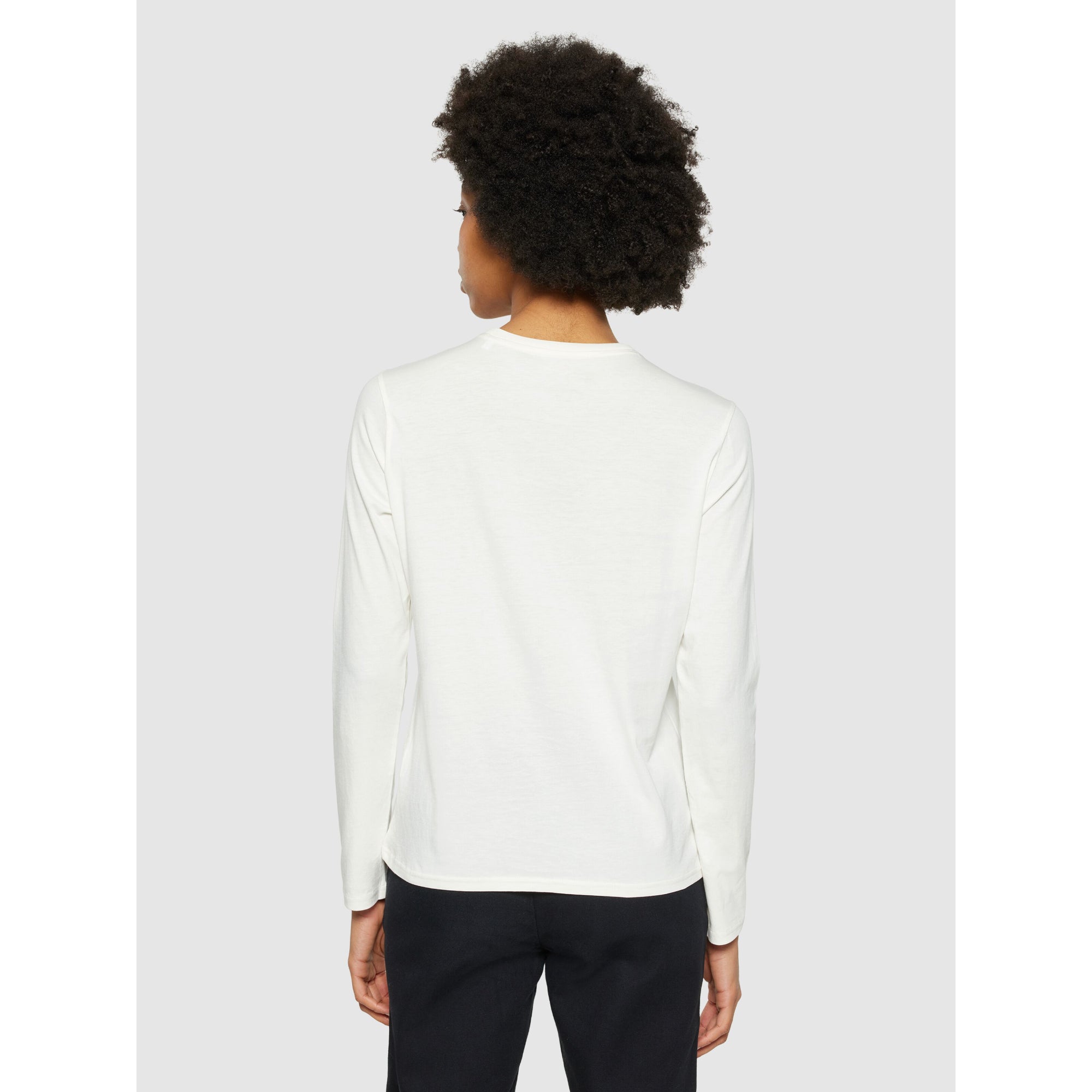 Basic Pima-Baumwoll-Shirt mit langen Ärmeln - Bio-Baumwolle GOTS/Vegan