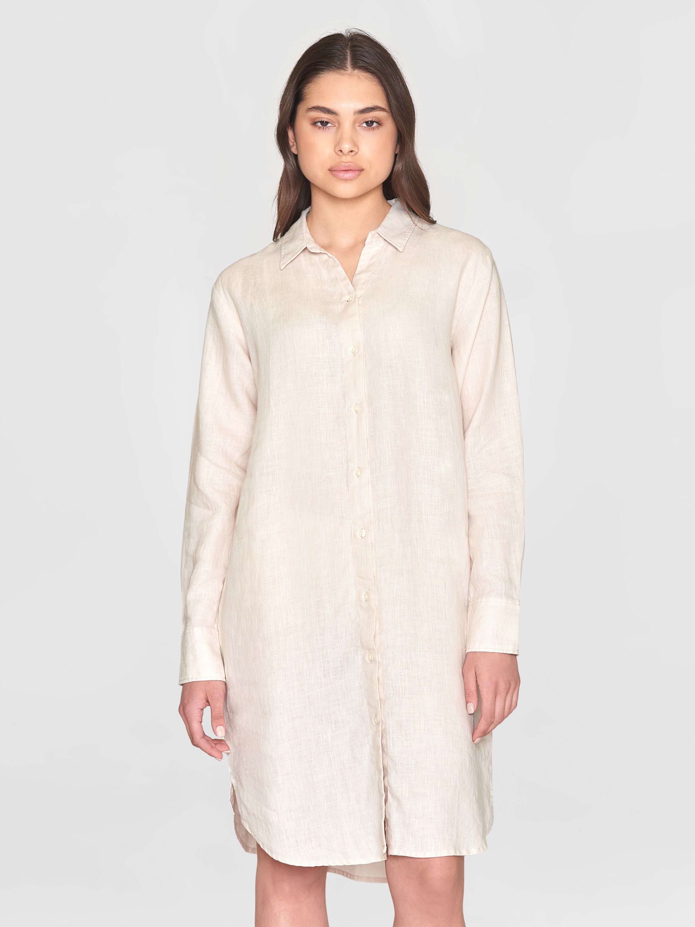 Langarm Hemdkleid CLASSIC aus Bio-Leinen