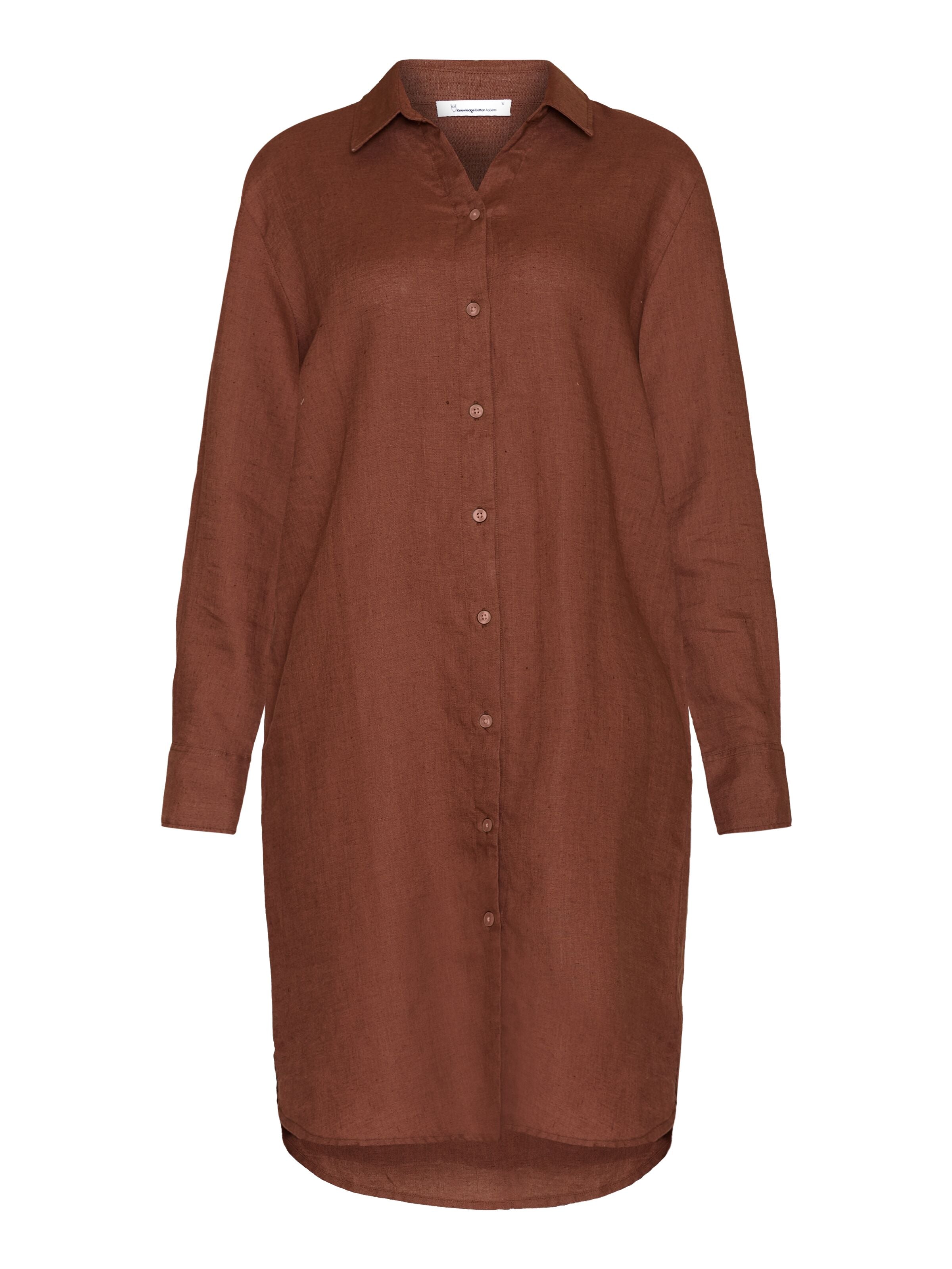 Langarm Hemdkleid CLASSIC aus Bio-Leinen