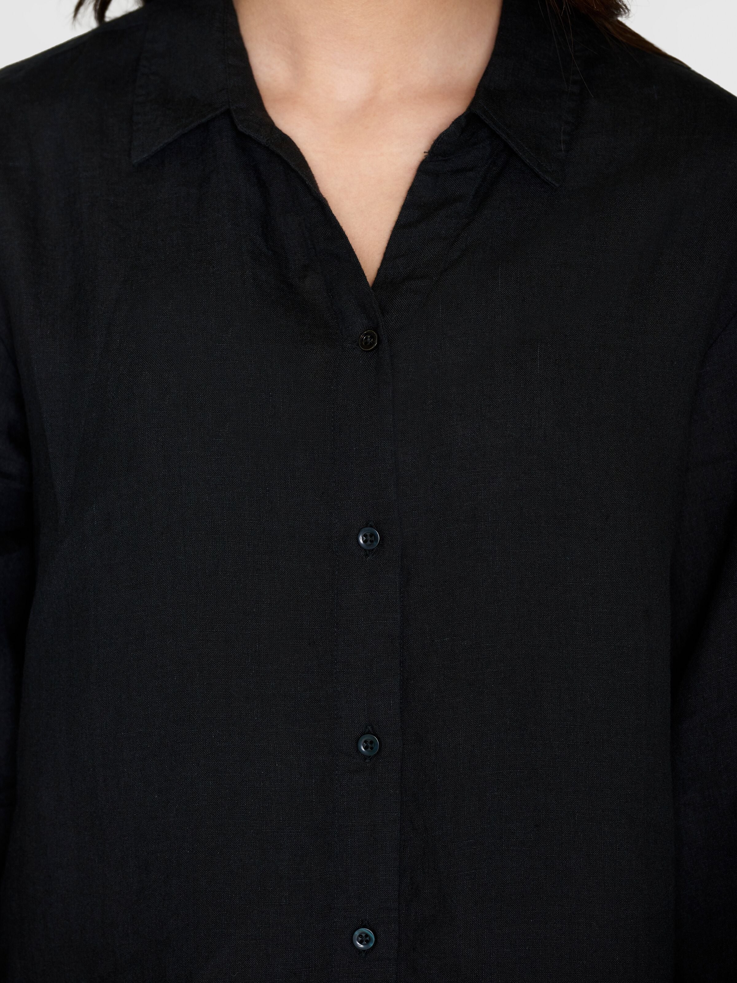 Langarm Hemdkleid CLASSIC aus Bio-Leinen