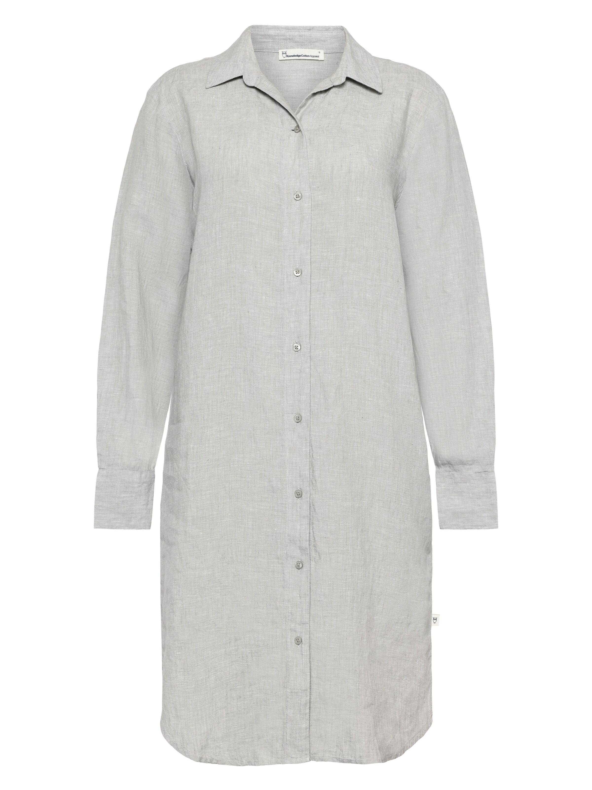 Langarm Hemdkleid CLASSIC aus Bio-Leinen