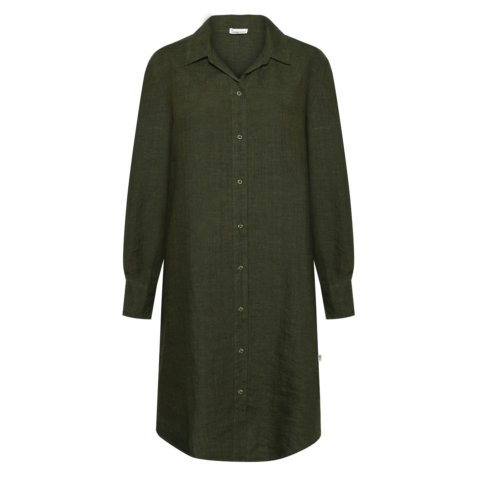 Langarm Leinenkleid aus Bio-Leinen GOTS/Vegan