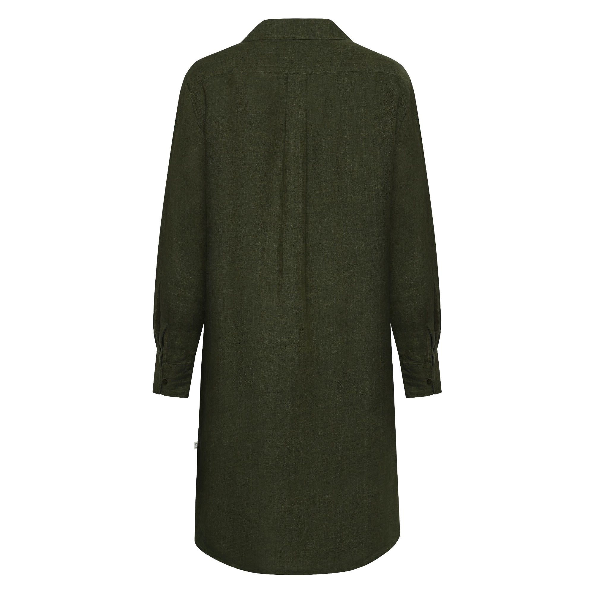 Langarm Leinenkleid aus Bio-Leinen GOTS/Vegan