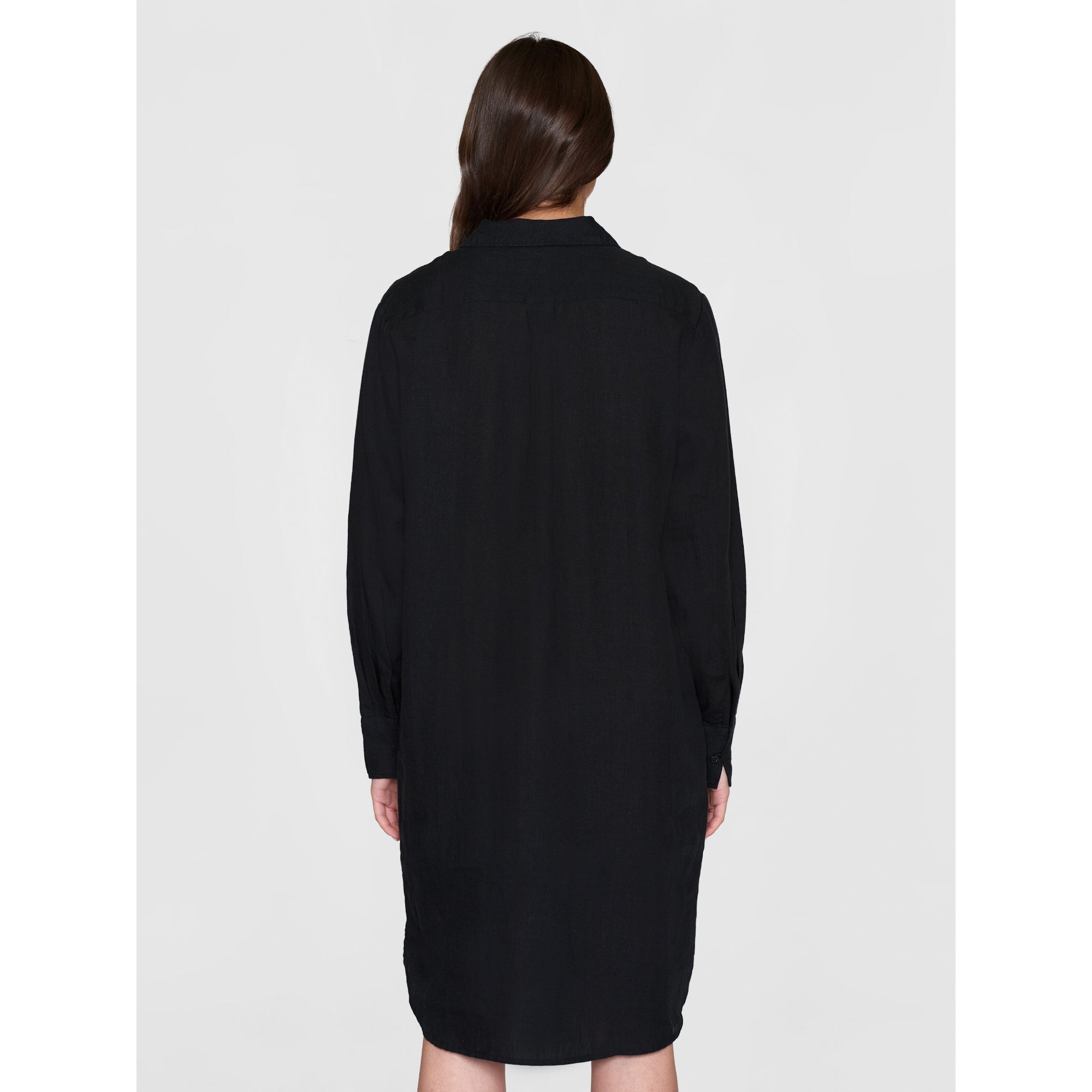 Langarm Leinenkleid aus Bio-Leinen GOTS/Vegan