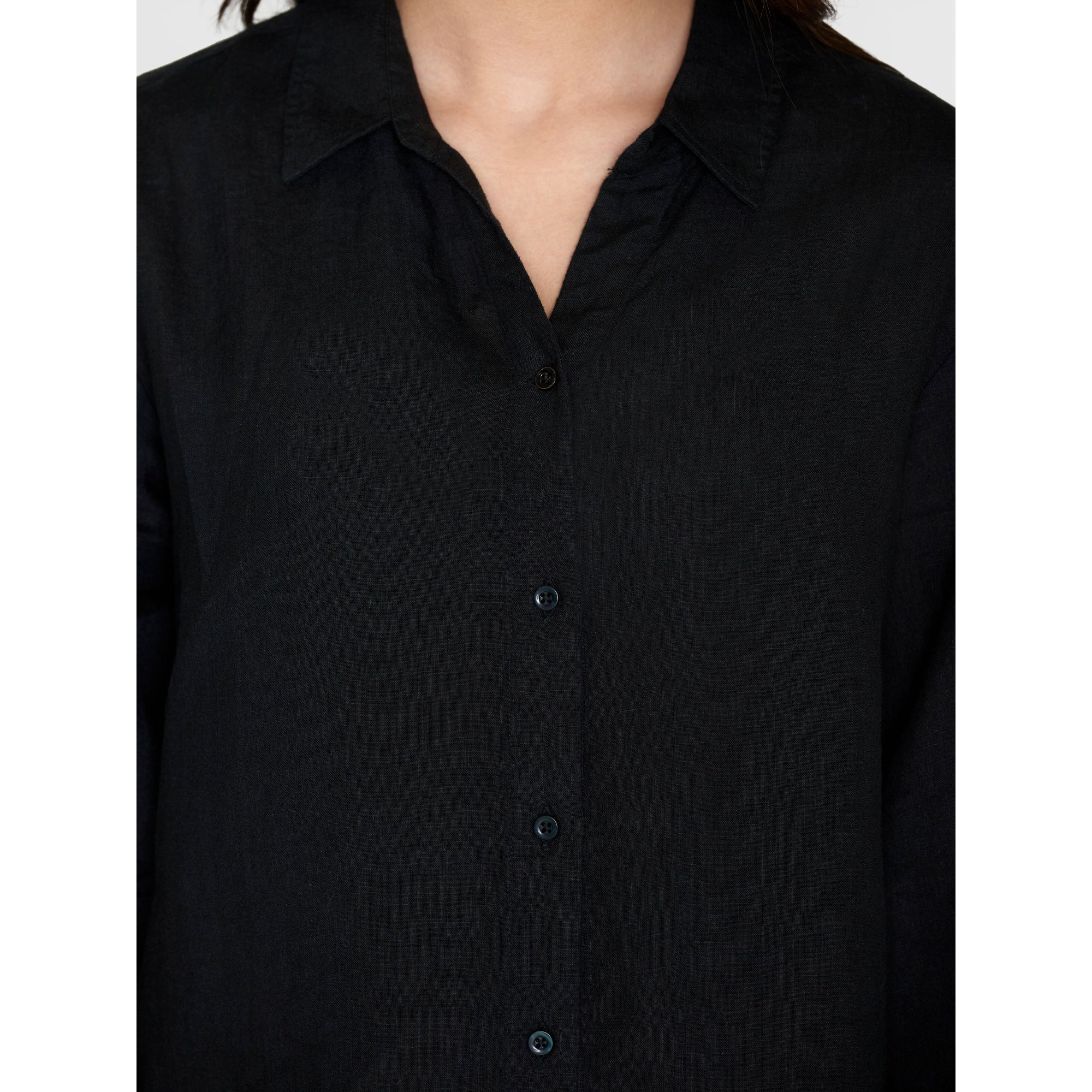 Langarm Leinenkleid aus Bio-Leinen GOTS/Vegan