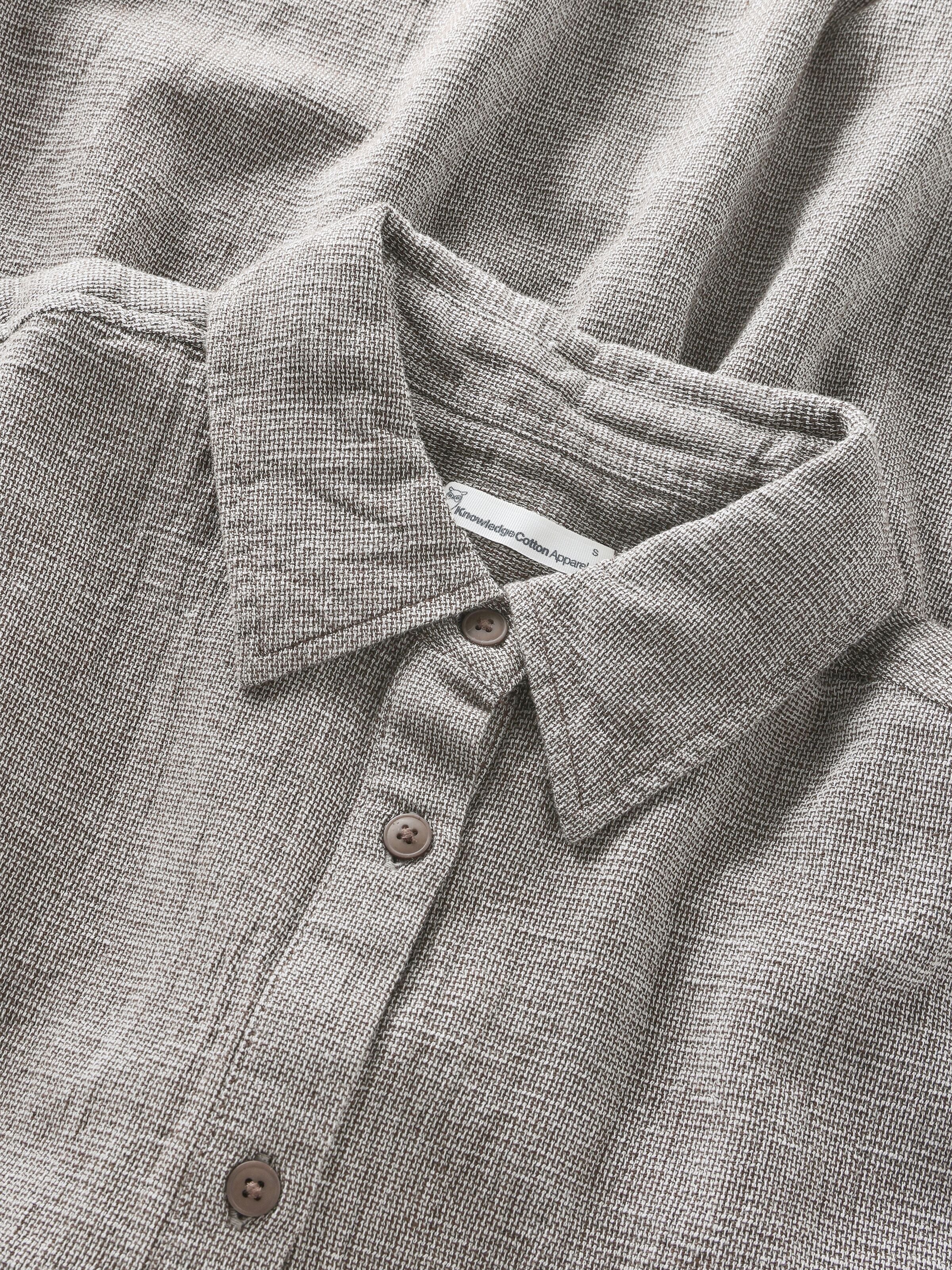 Kurzarm-Blusenkleid mit Struktur aus Bio-Baumwolle