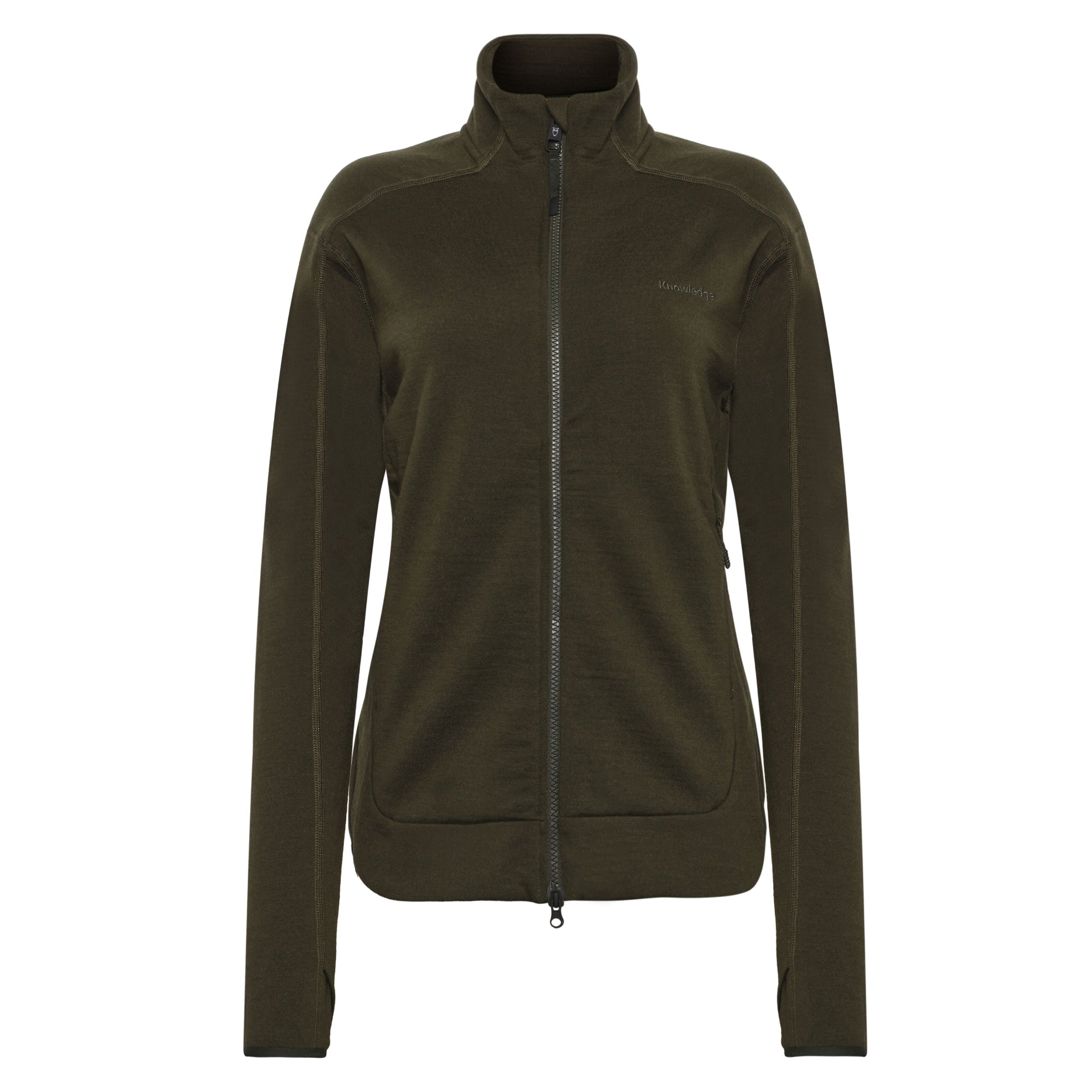 Fleece-Jacke mit Reißverschluss DYNAMIC aus Merinowolle - Damen