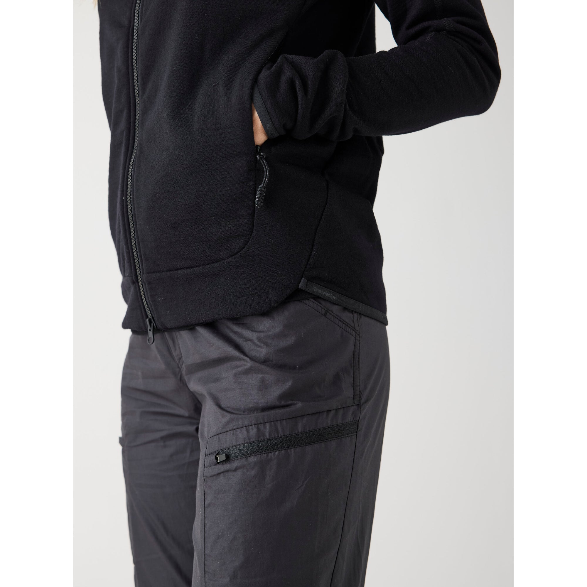 Fleece-Jacke mit Reißverschluss DYNAMIC aus Merinowolle - Damen