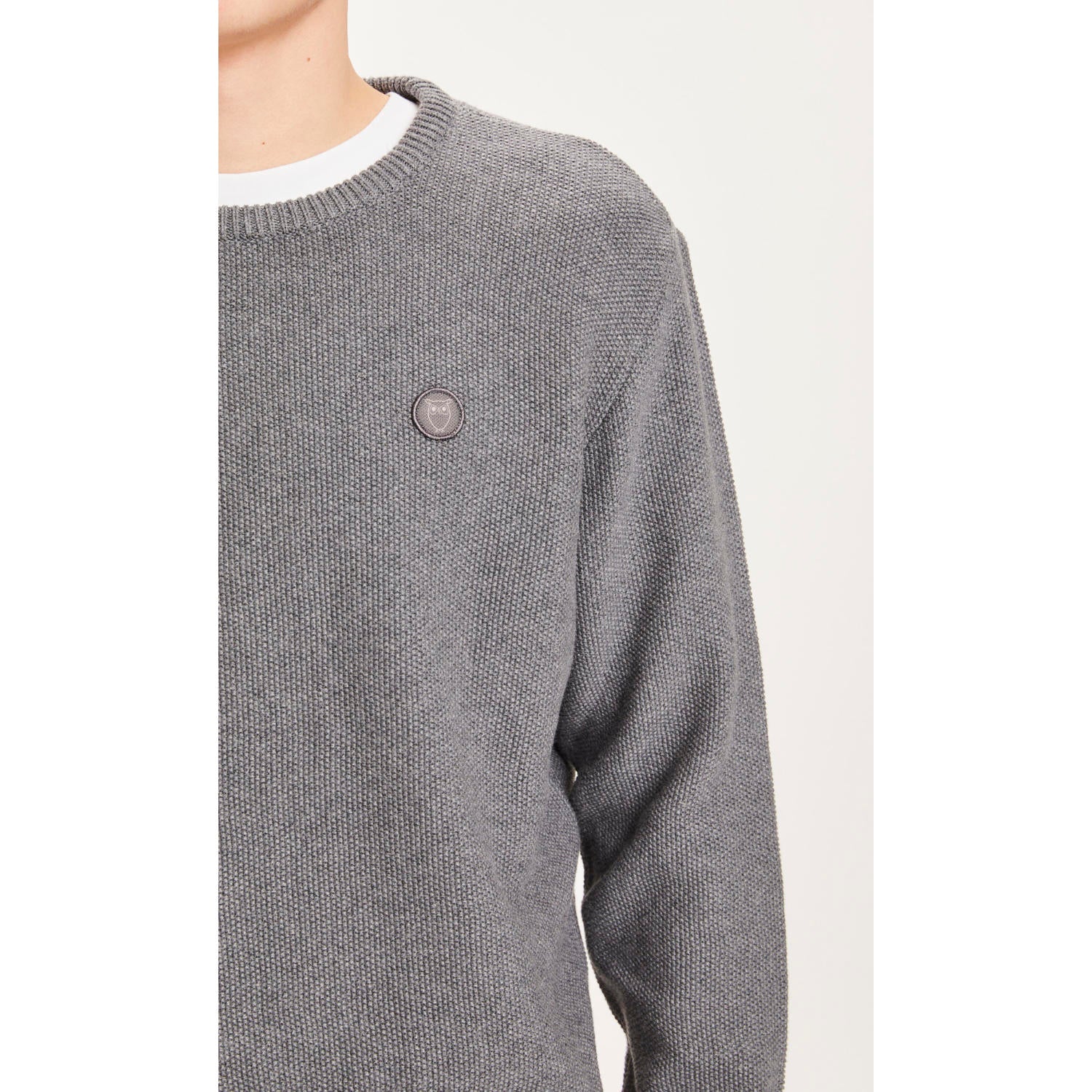 Strick-Pullover PIQUE BADGE aus Bio-Baumwolle
