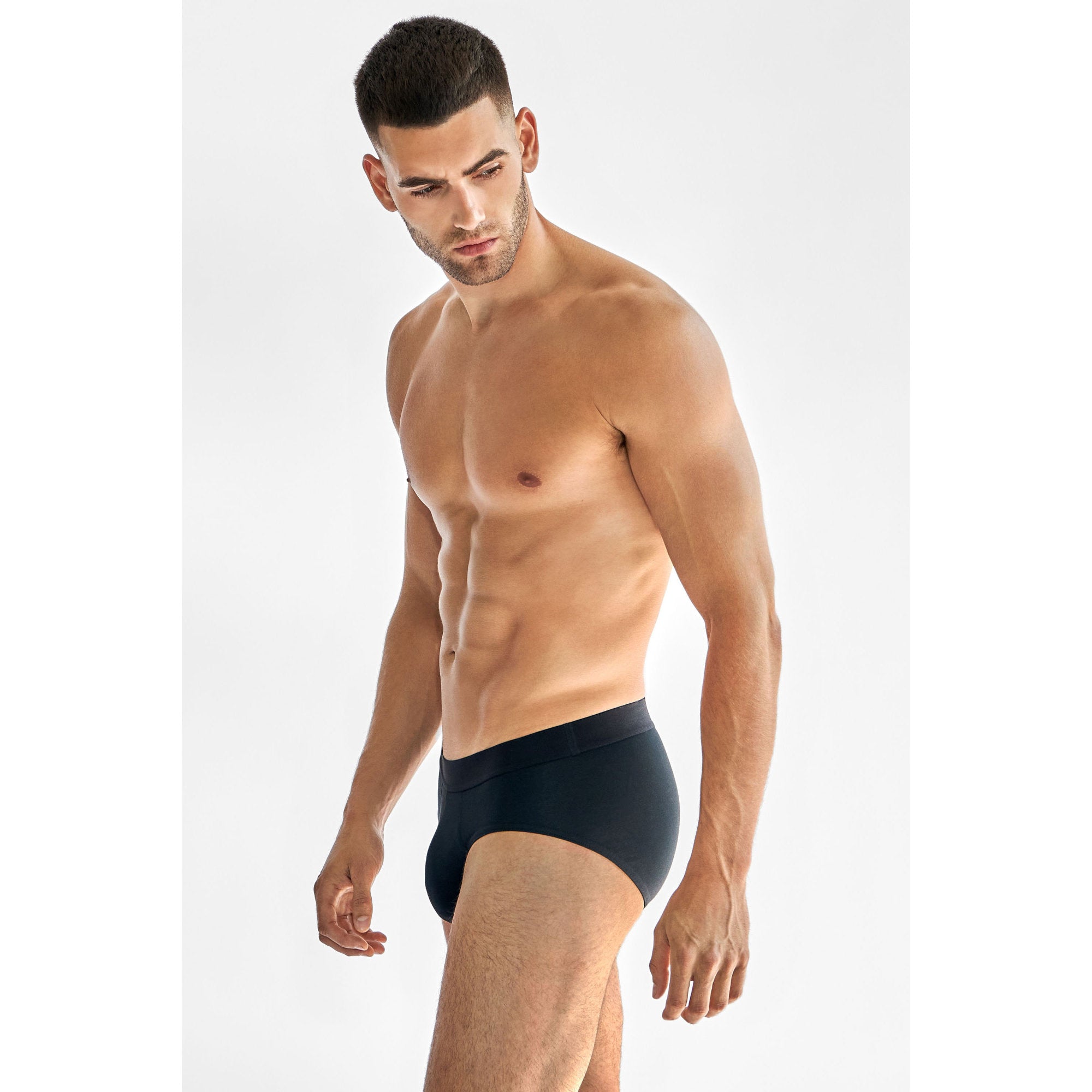 3-Pack Unterhosen BRIEF aus Bio-Baumwolle Black