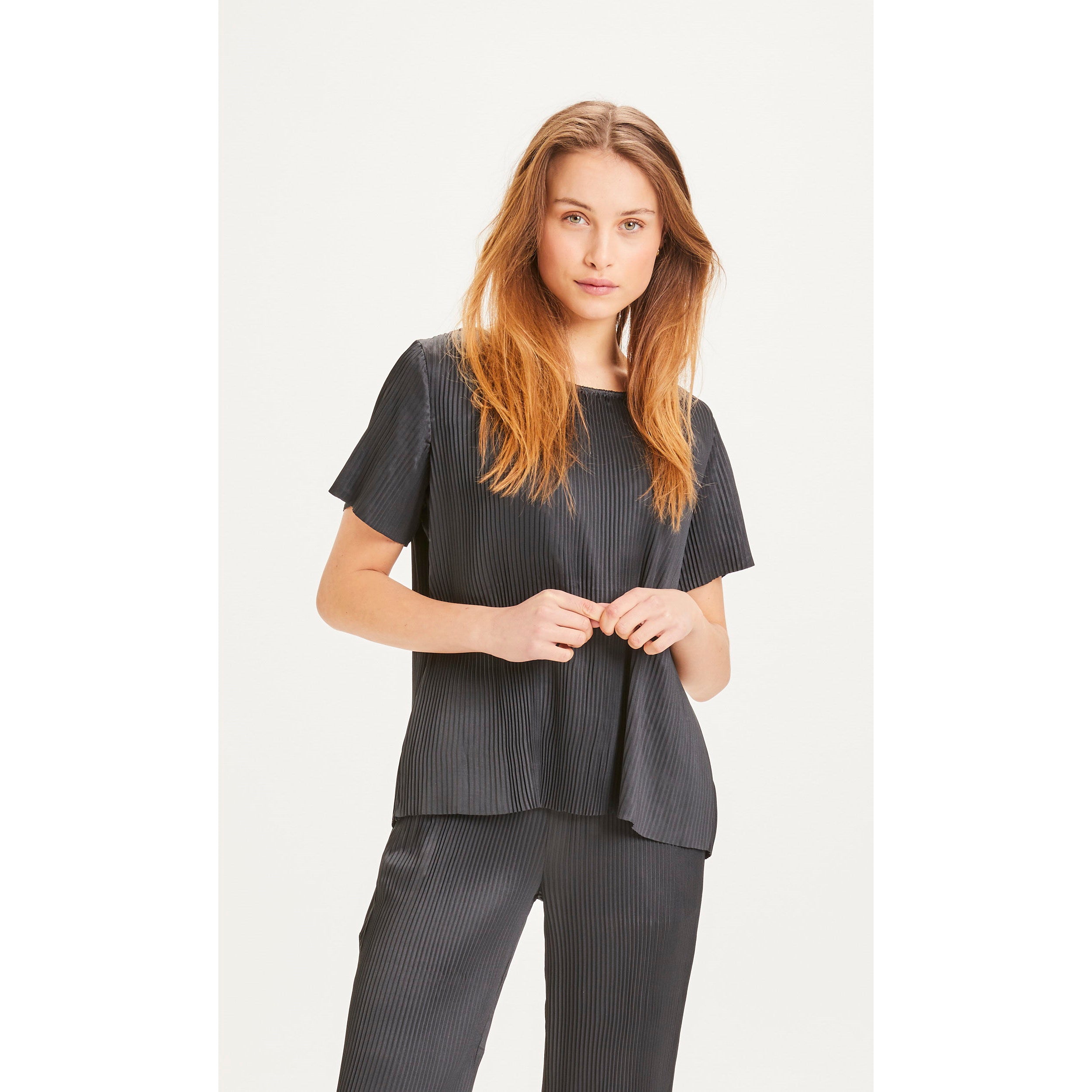 Plisseeshirt ROSA aus recyceltem Material
