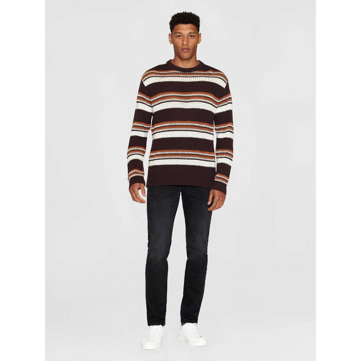 Strickpullover HANDCRAFTED STRIPED aus Bio-Baumwolle