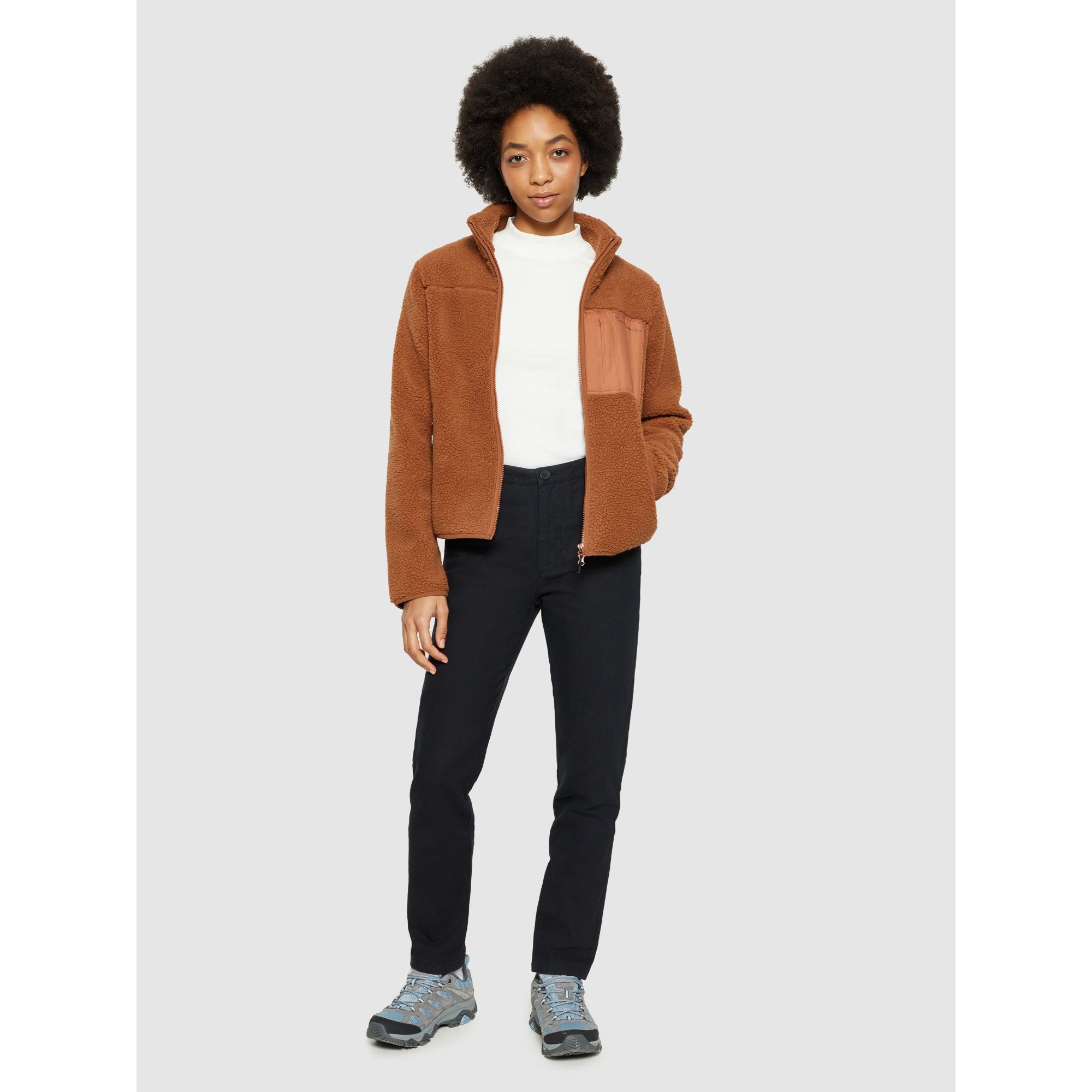 Teddyfleece Jacke HIGH NECK aus recyceltem Polyester