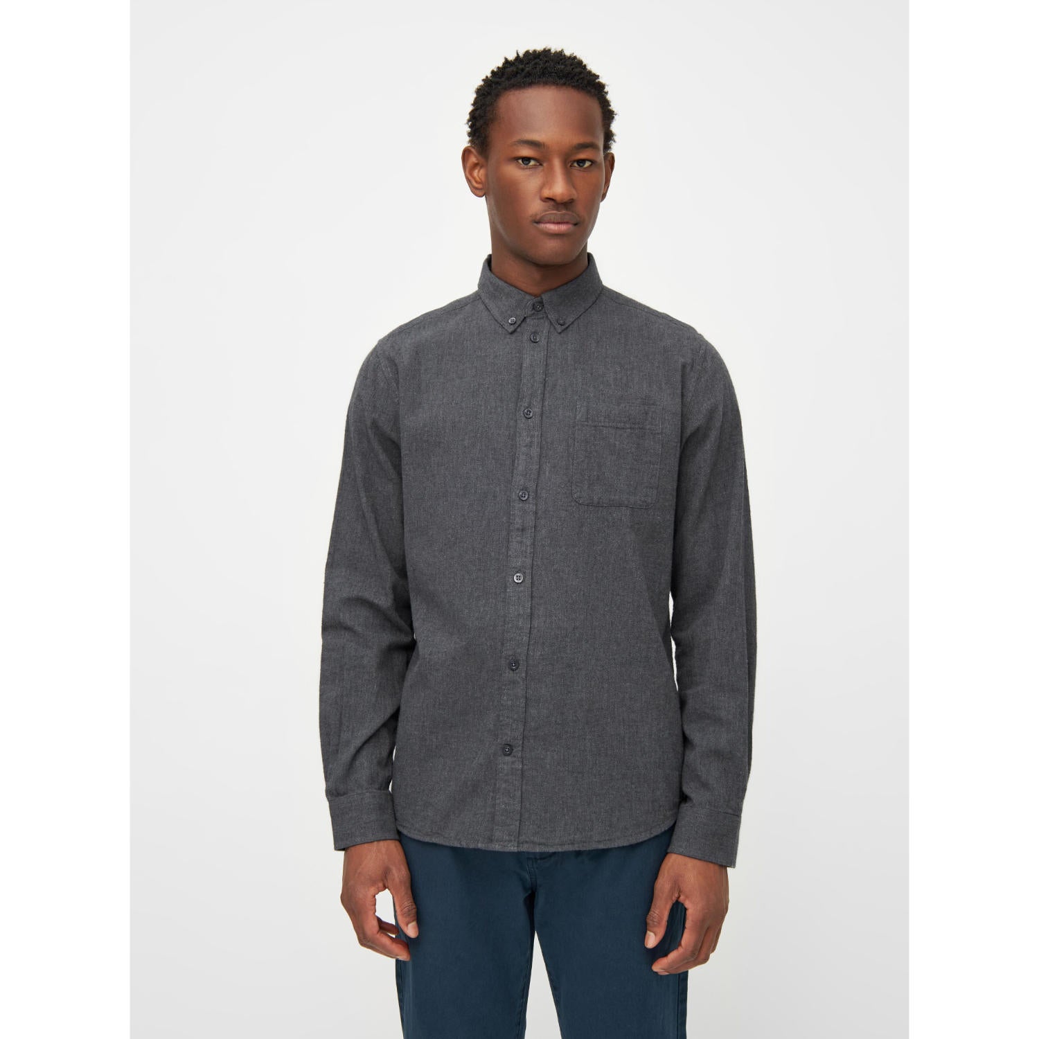 Flanell-Hemd MELANGE aus Bio-Baumwolle