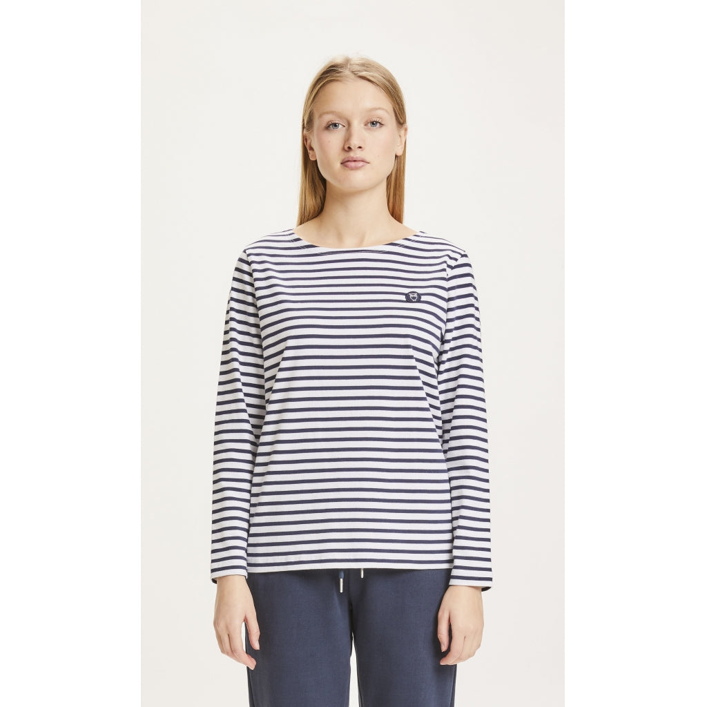Langarmshirt VIOLET mit Streifen