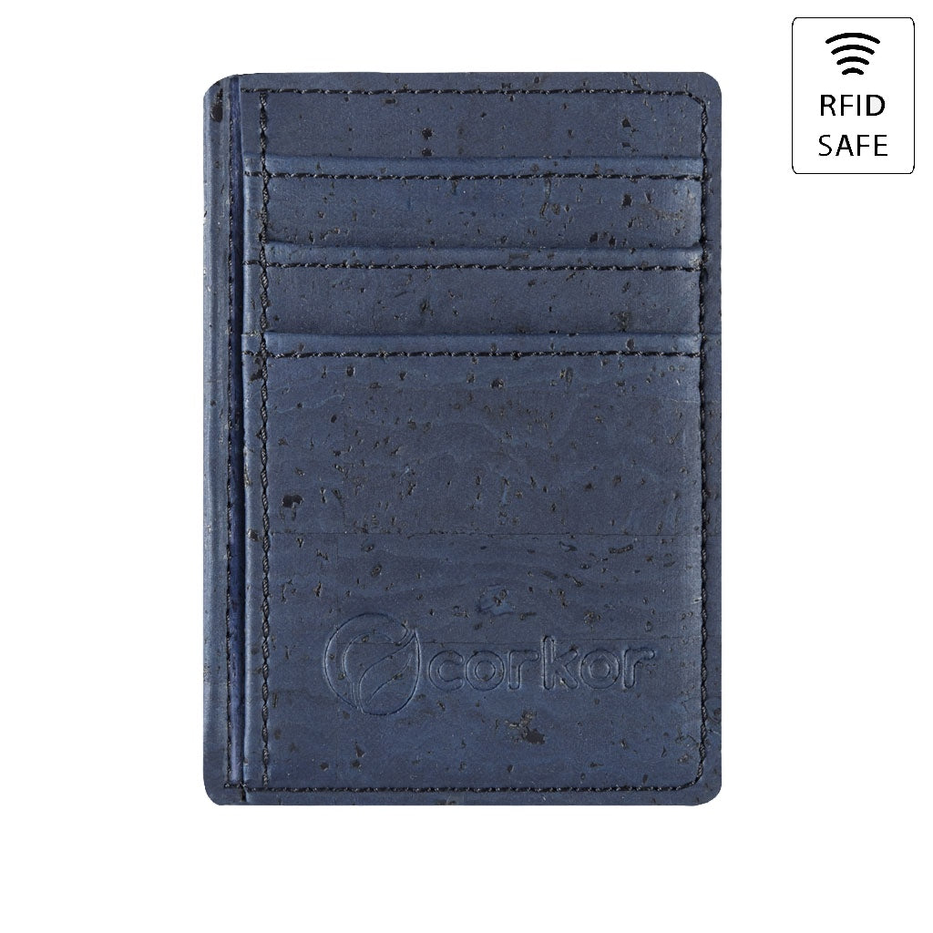 Kork Karten-Portemonnaie Blue