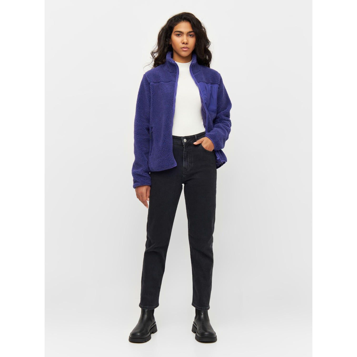 Teddyfleece Jacke HIGH NECK aus recyceltem Polyester