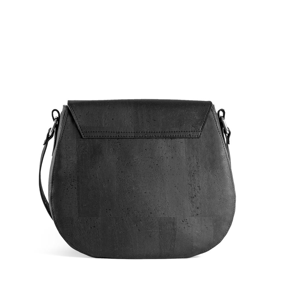 Kork Umhängetasche SADDLE BAG - Black