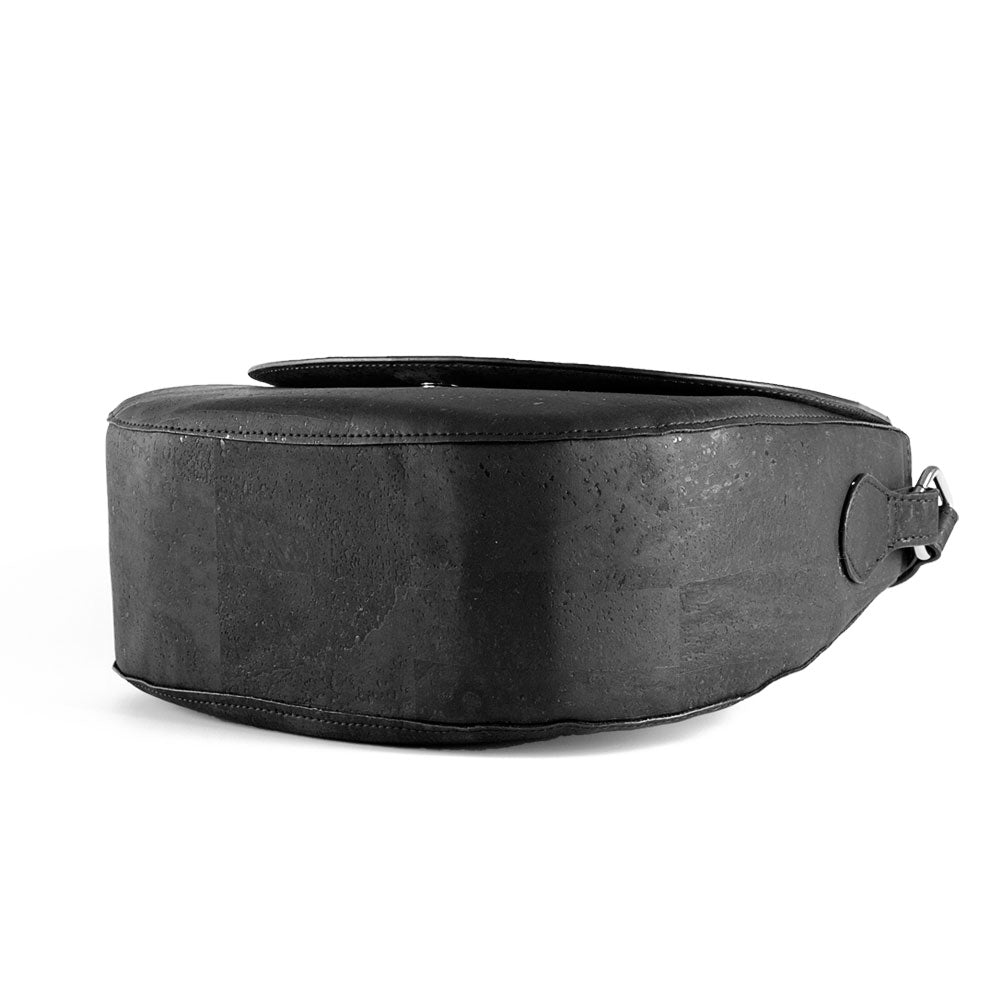 Kork Umhängetasche SADDLE BAG - Black