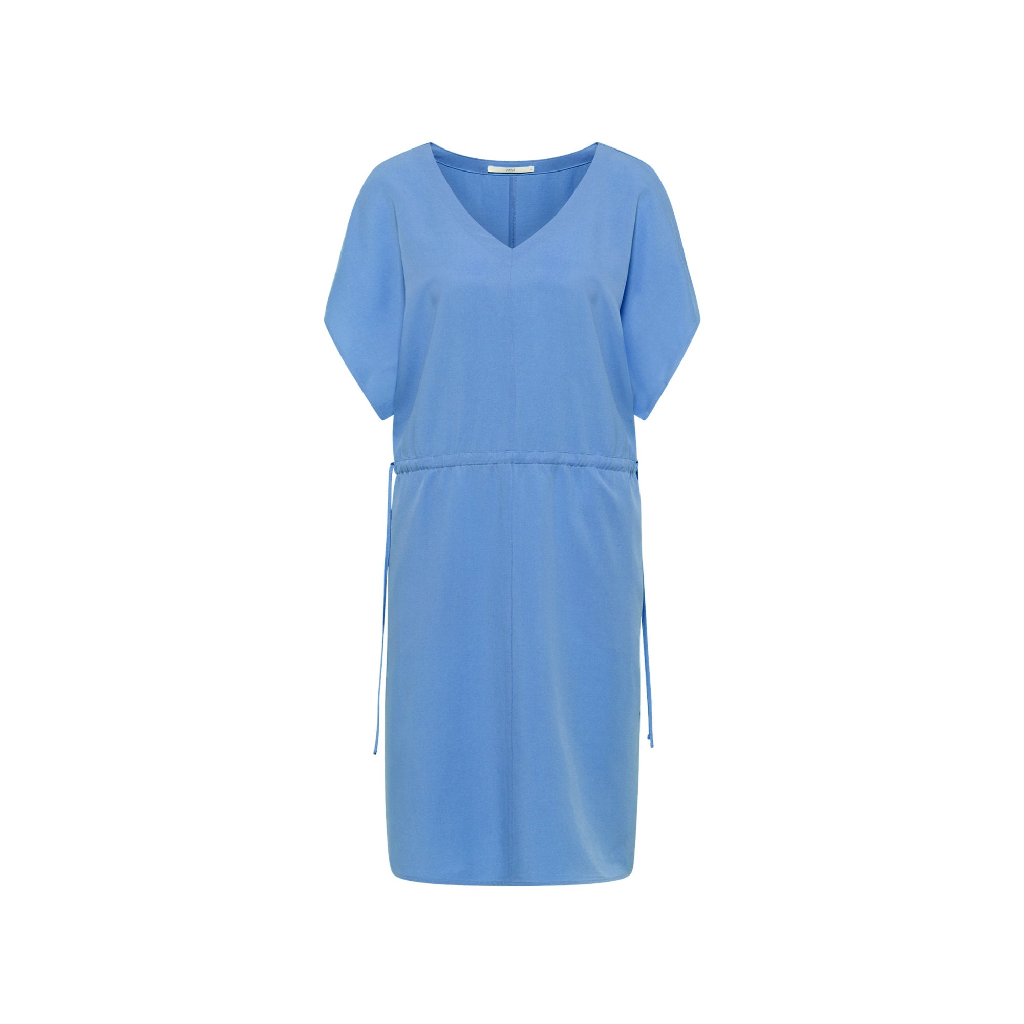 Kleid mit V-Ausschnitt aus TENCEL™ und Bio-Leinen
