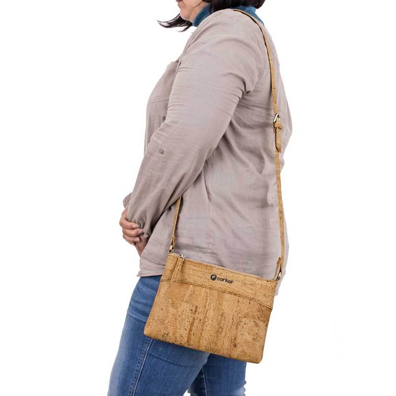 Kork Umhängetasche Klein Light Brown