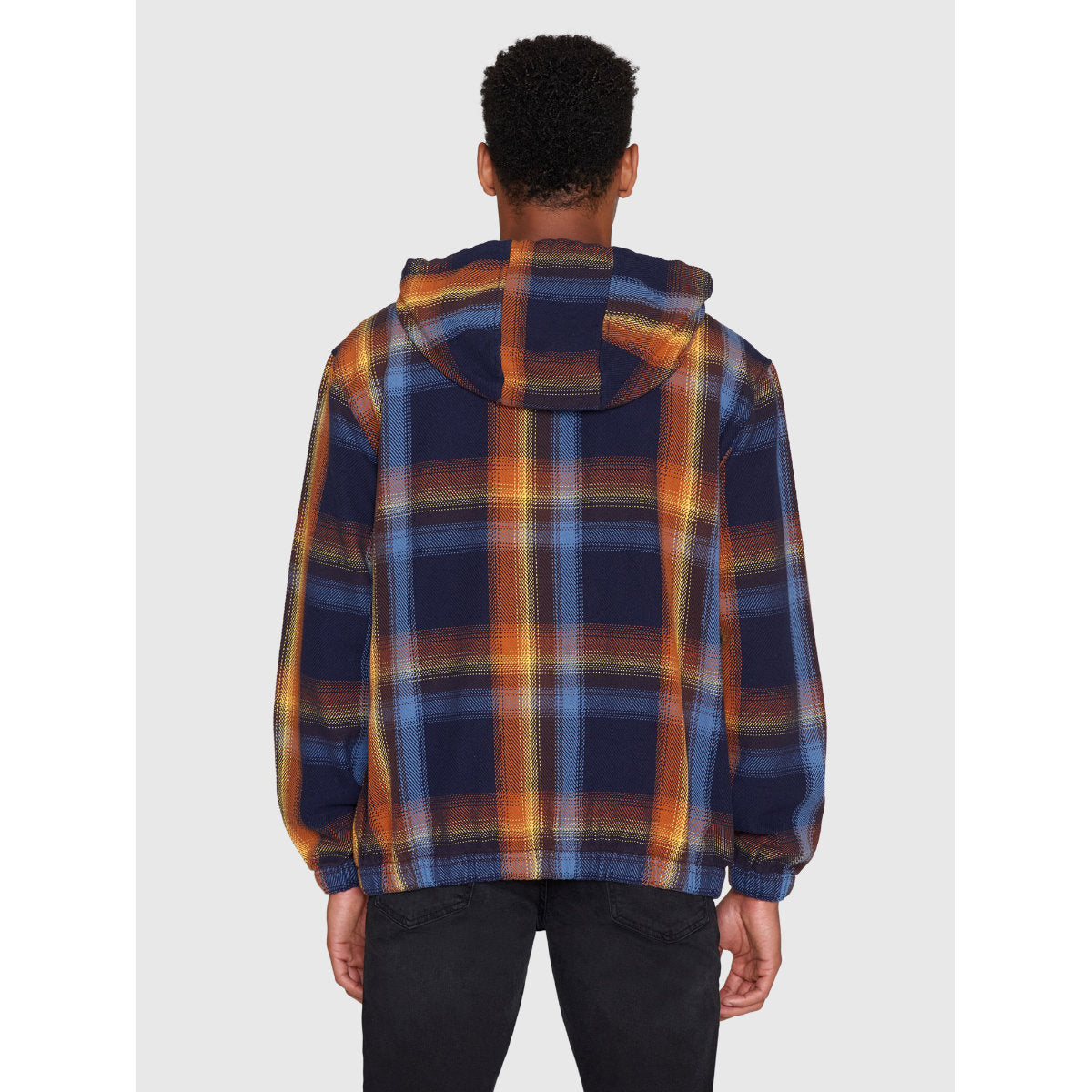 Jacke CHECKED HOODIE TWILL aus Bio-Baumwolle