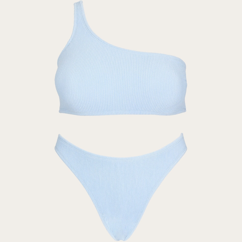 Bikini RIBBLE mit einer freien Schulter mit recyceltem Material