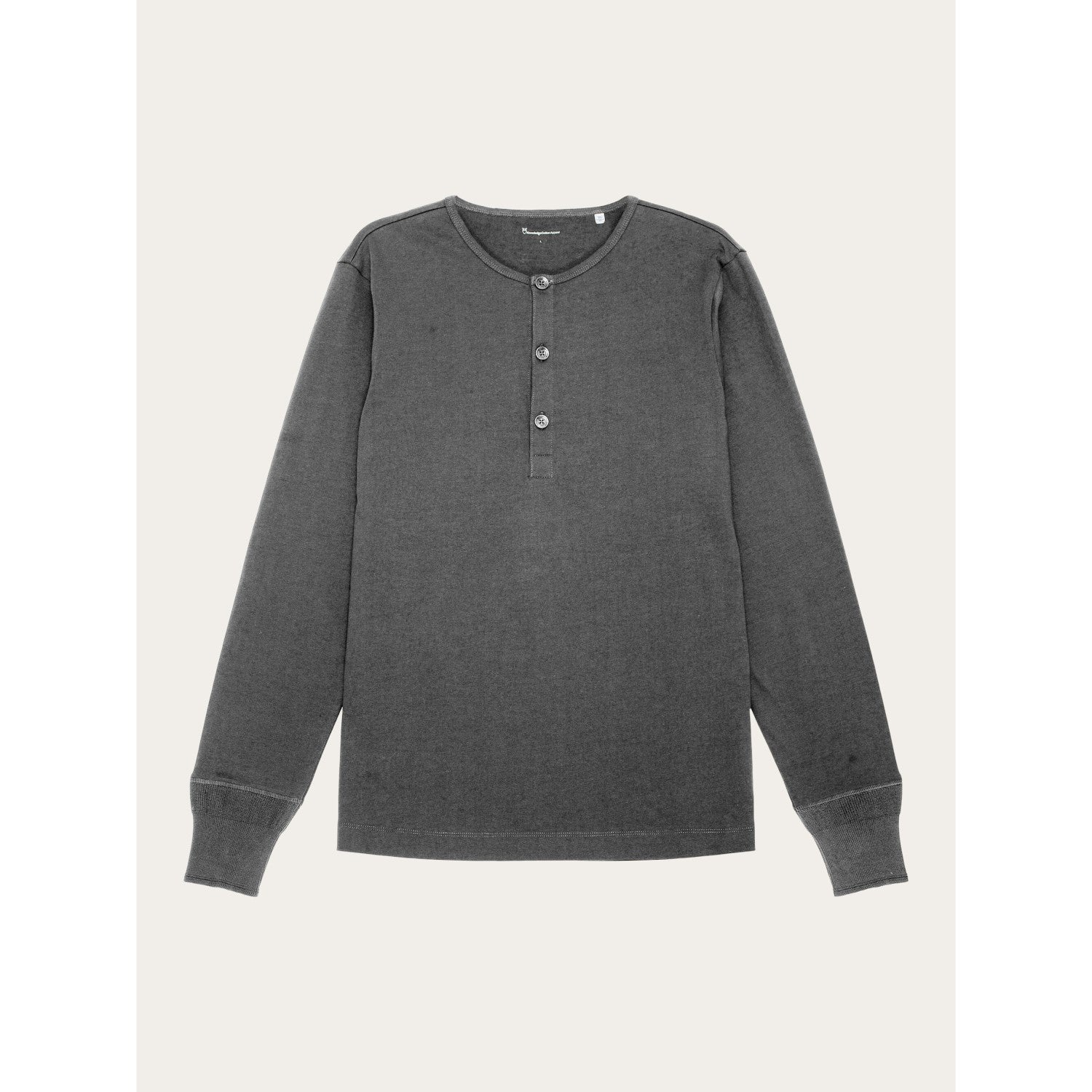 Langarm Henley BO aus Bio-Baumwolle