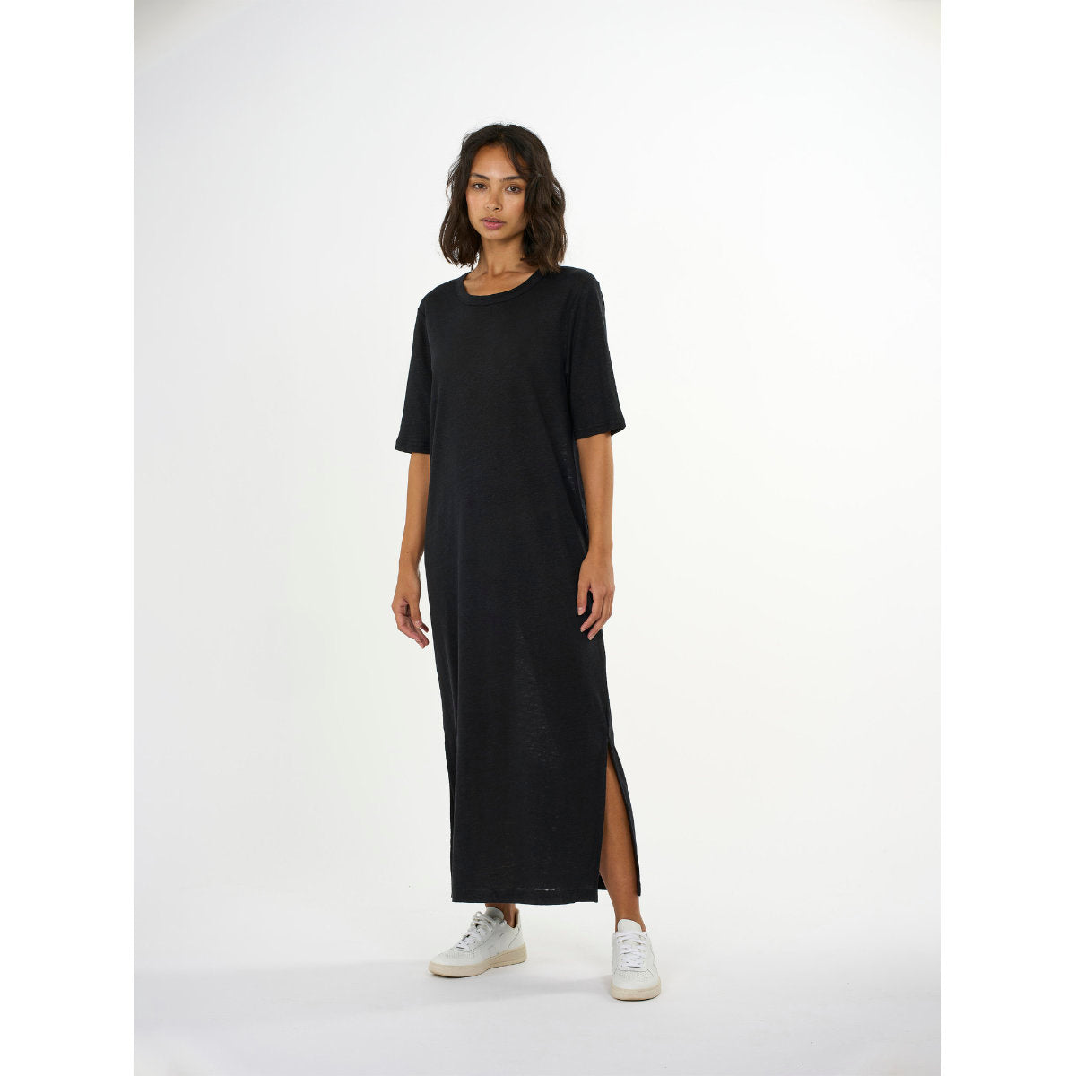 Leinenkleid SHORT SLEEVED aus Bio-Leinen