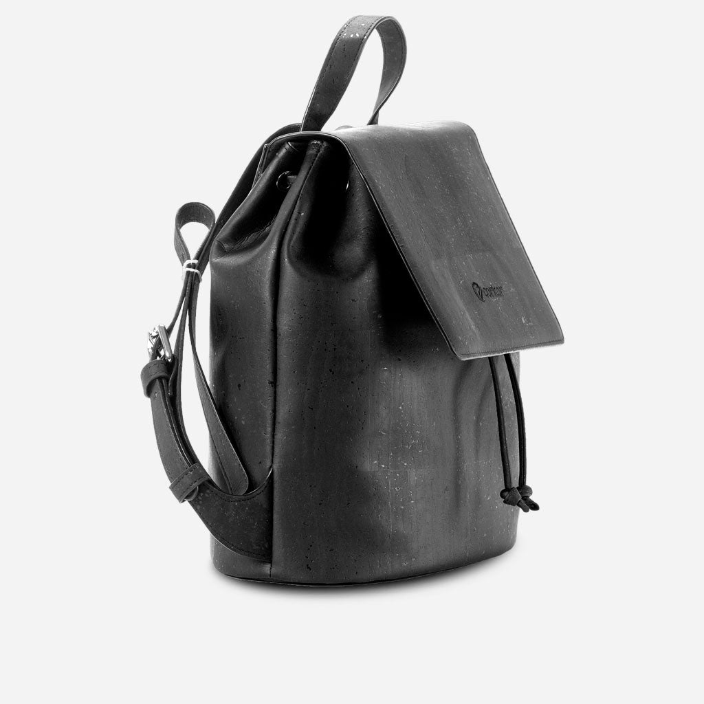 Rucksack aus Kork SCHWARZ