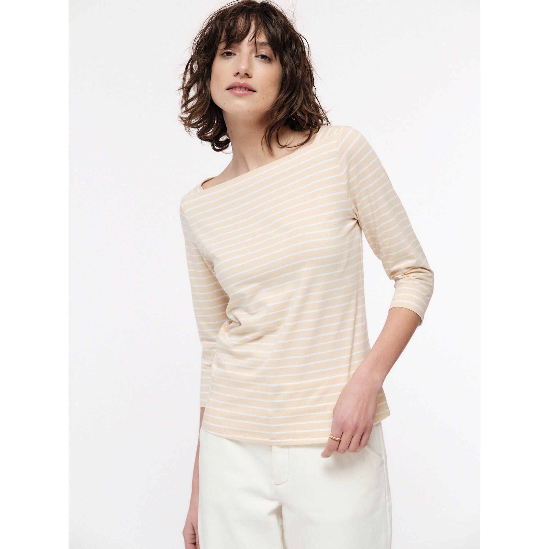 U-Boot Shirt mit Streifen aus Bio-Baumwolle
