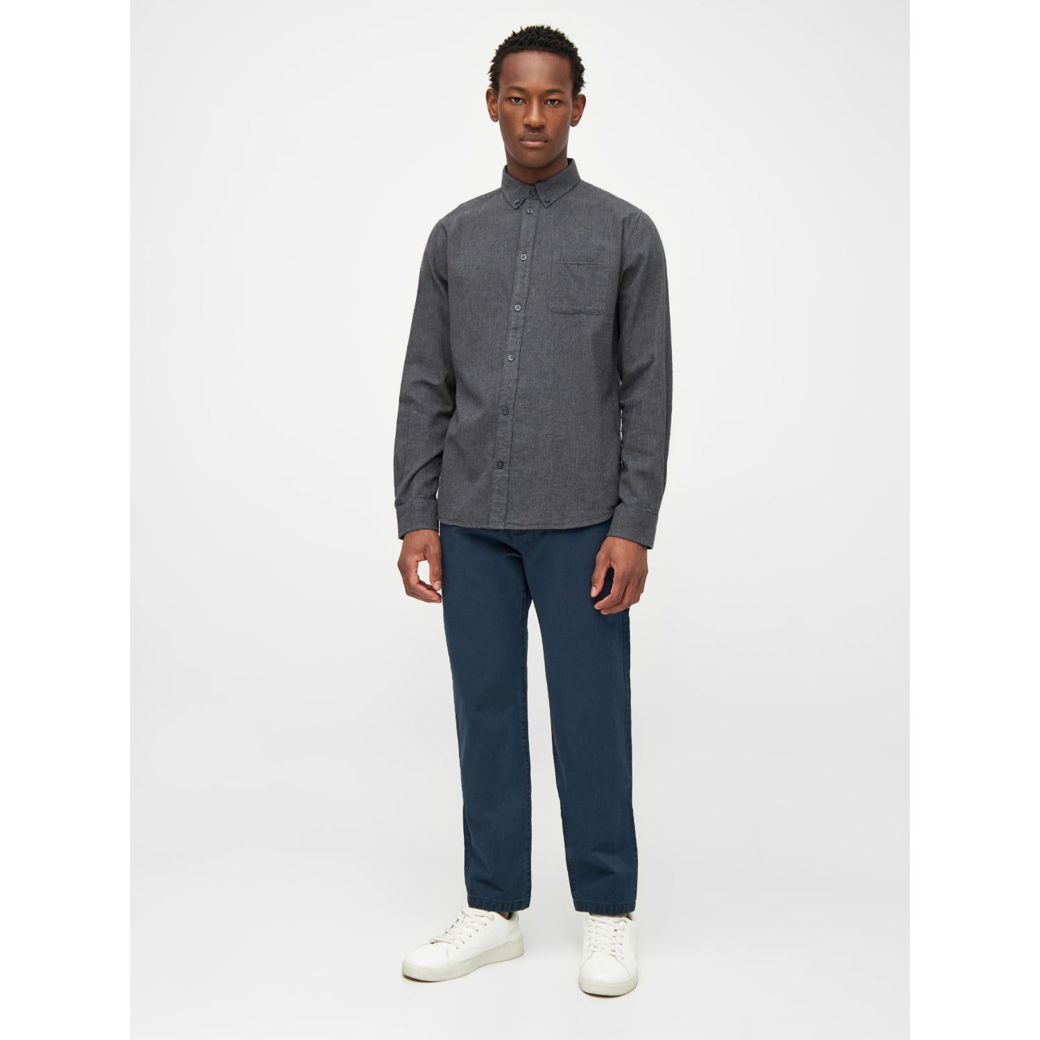 Flanell-Hemd MELANGE aus Bio-Baumwolle