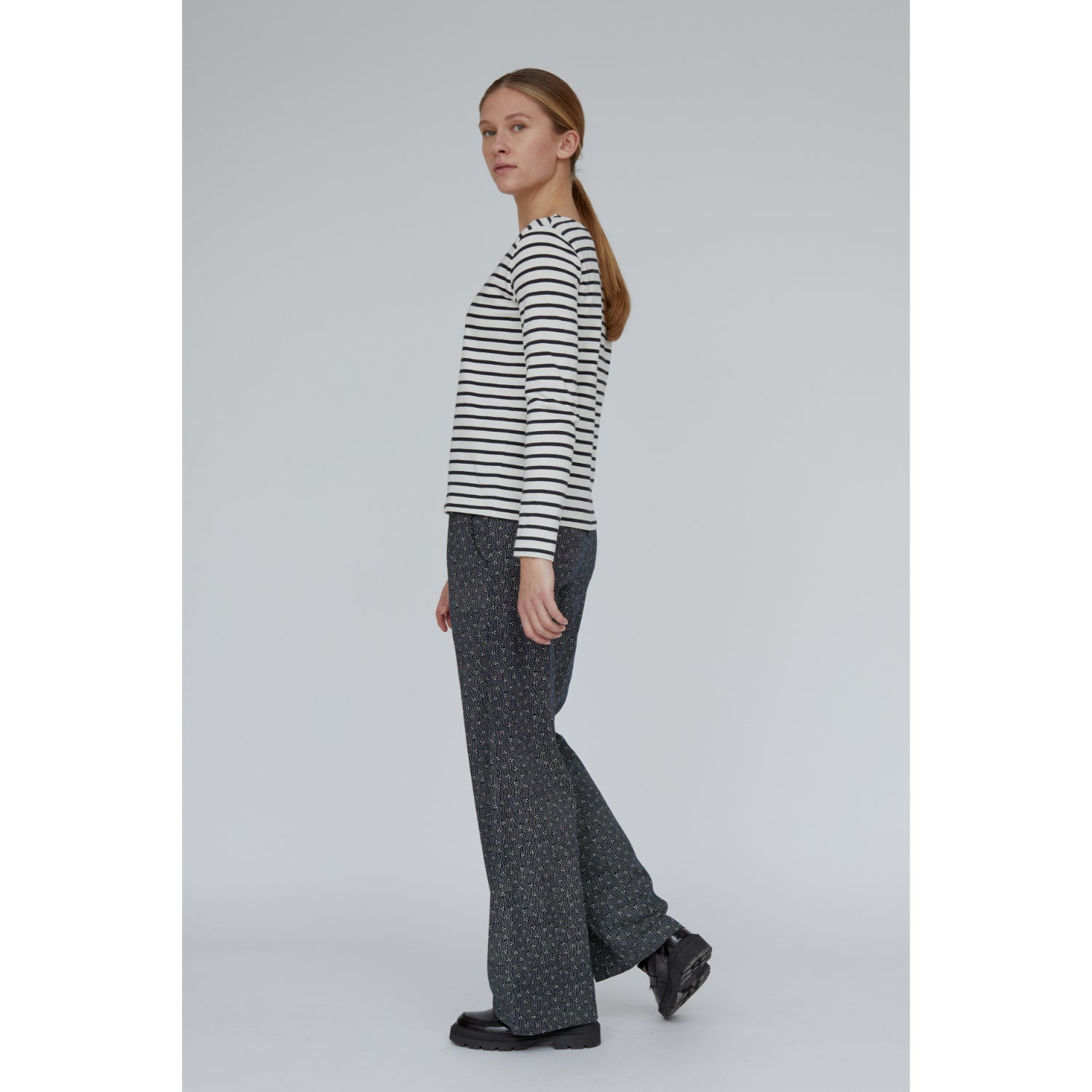 Gestreiftes Langarmshirt BRETON aus Bio-Baumwolle