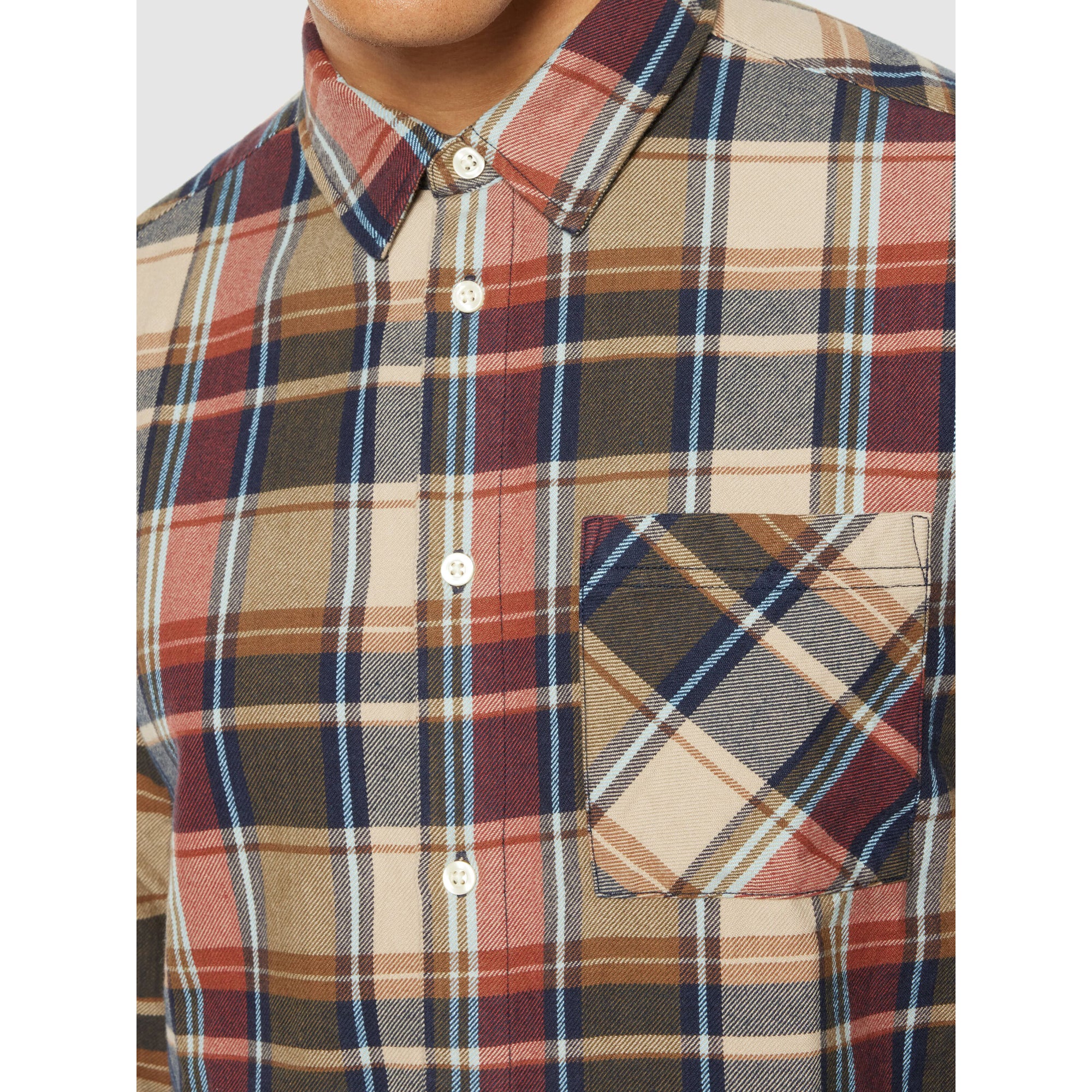Kariertes Hemd CHECKERED SHIRT Flanell aus Bio-Baumwolle