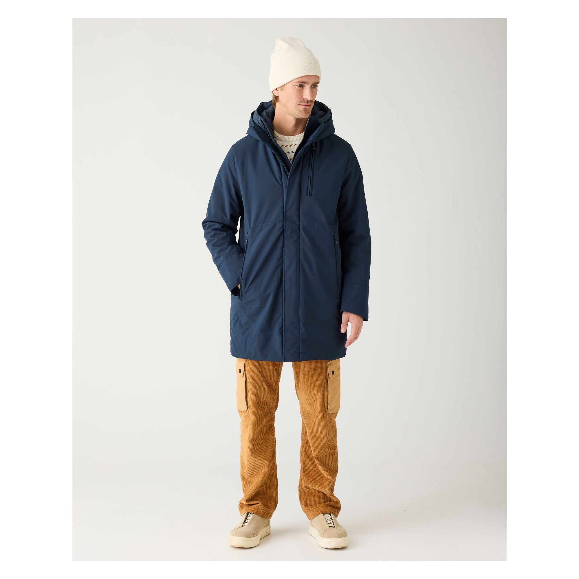 Langer Parka CLIMATE SHELL aus recyceltem Polyester - wasserdicht und atmungsaktiv