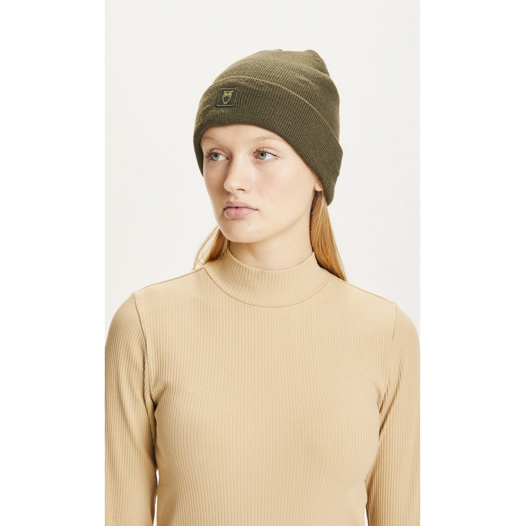 Strickmütze LEAF aus recyceltem Post-Consumer-Polyester